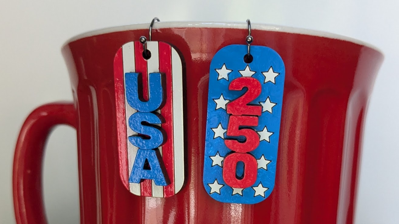 USA 250 Years Earrings