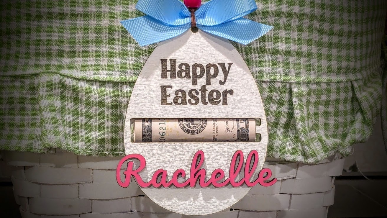 Easter Egg Money Holder Tag