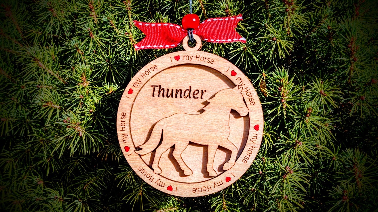 I Love My Horse Ornament