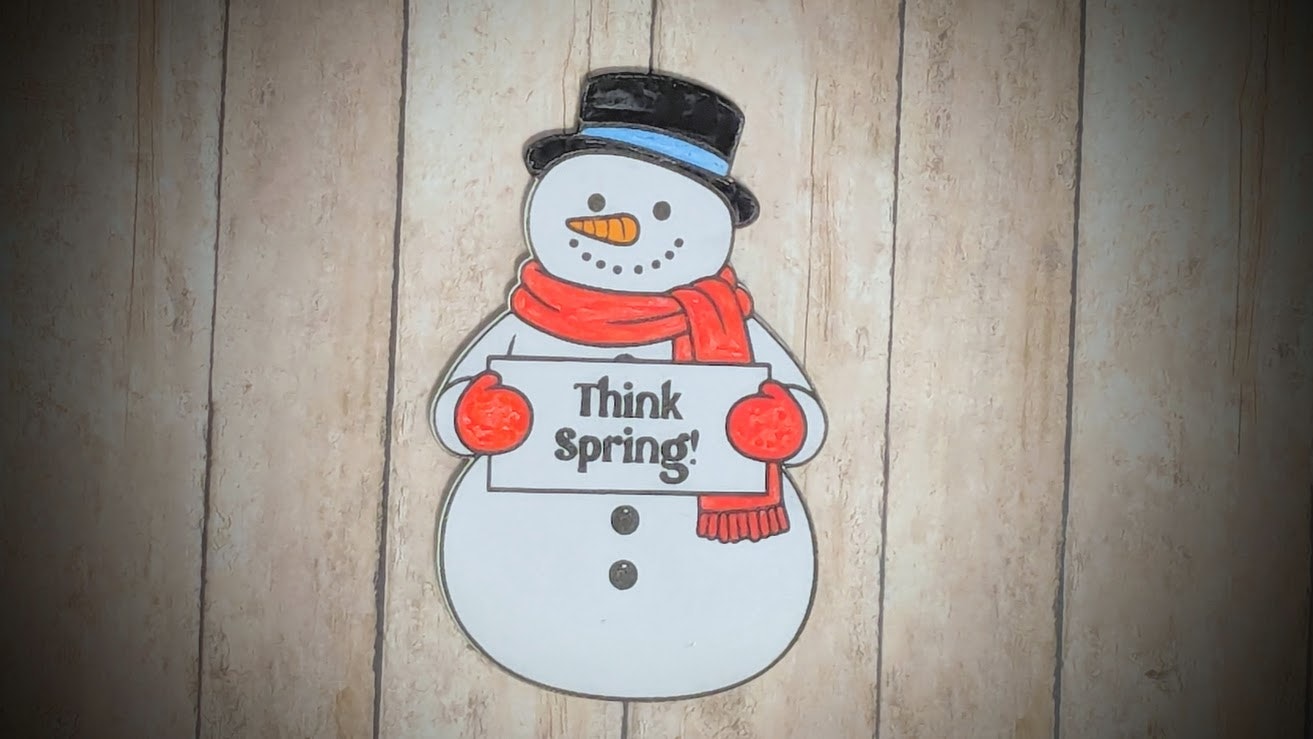 Snowman with Message -  Ornament or Magnet