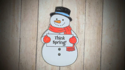 Snowman with Message - Ornament or Magnet