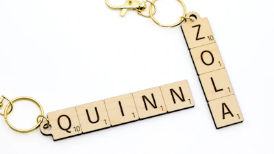 Letter Tile Keychain