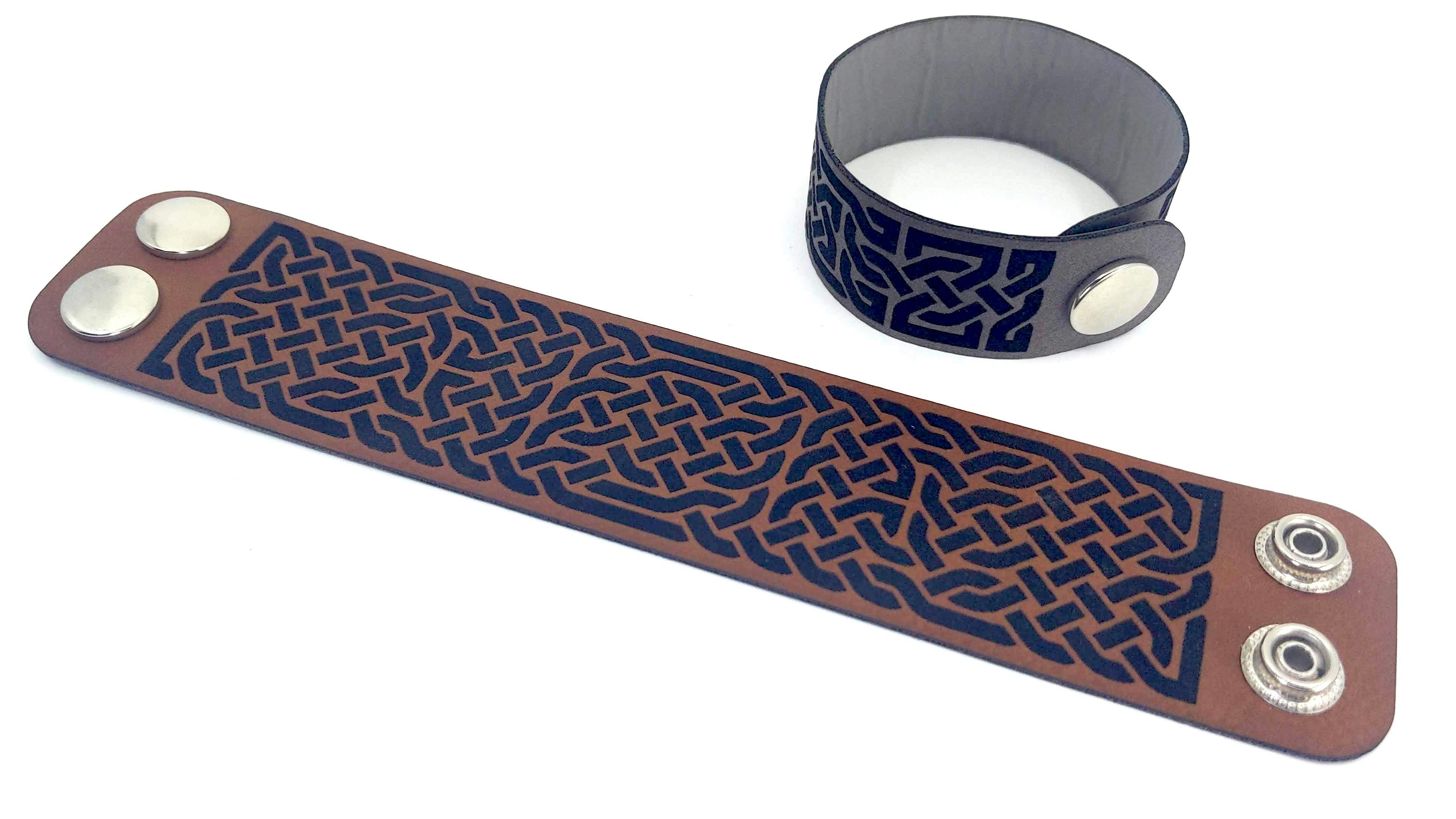 Celtic Knotwork Leather Bracelet