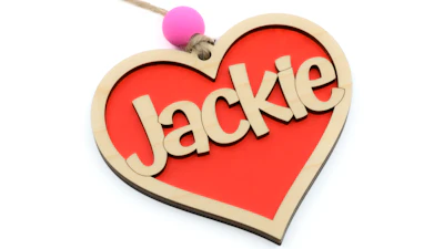 Valentine's Heart Basket Tag