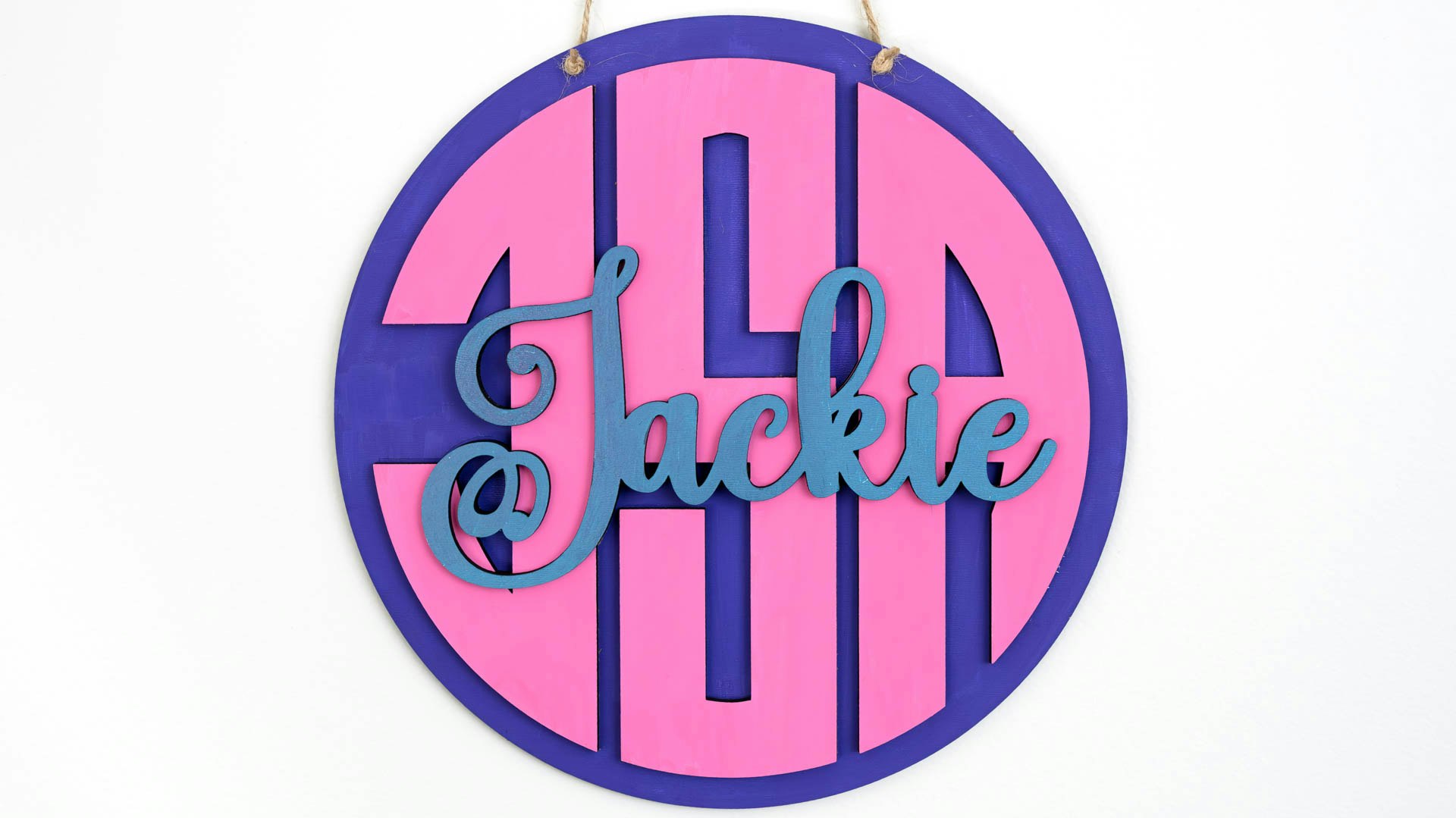 Circle Monogram Name Sign