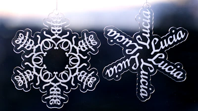 Name Snowflake Ornament