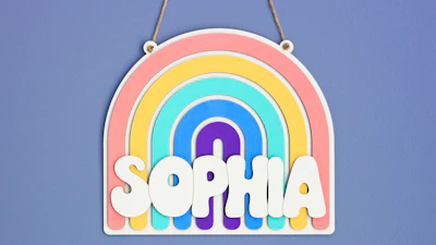 Rainbow Name Sign