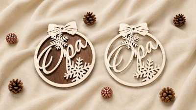 Christmas Ornament with Snowflakes