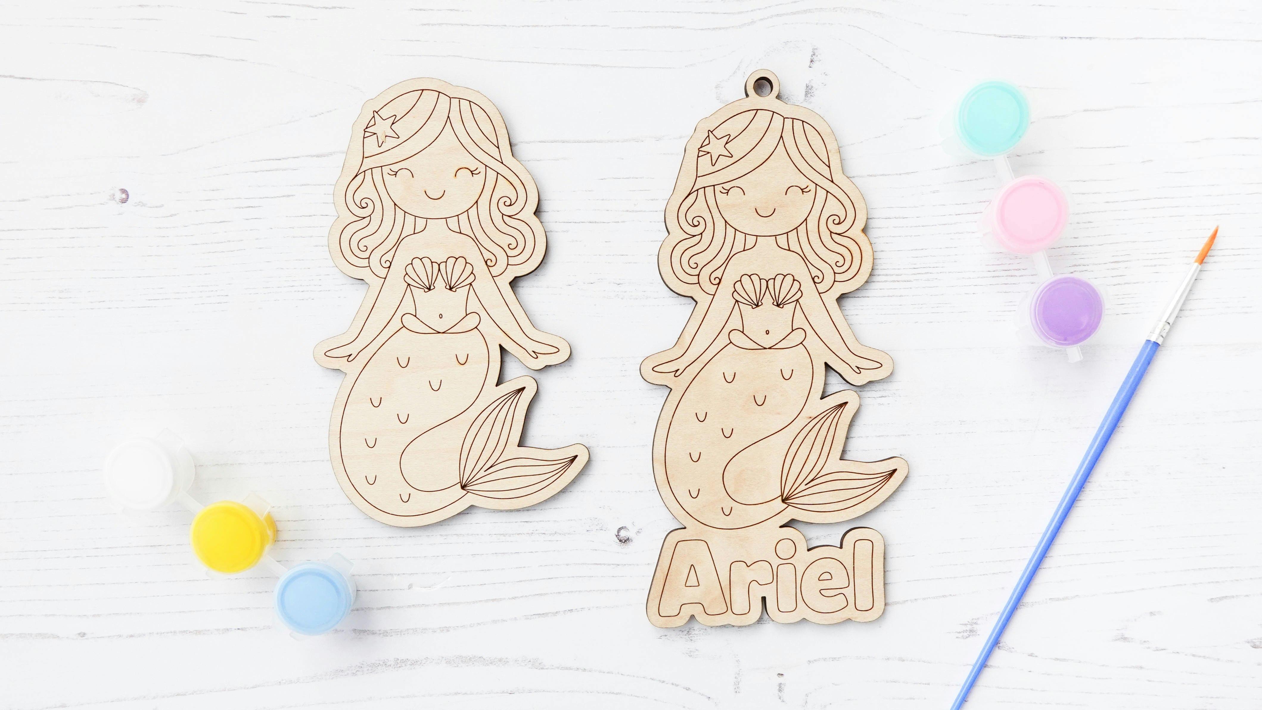 Personalized Paintable Mermaid Magnet/Ornament