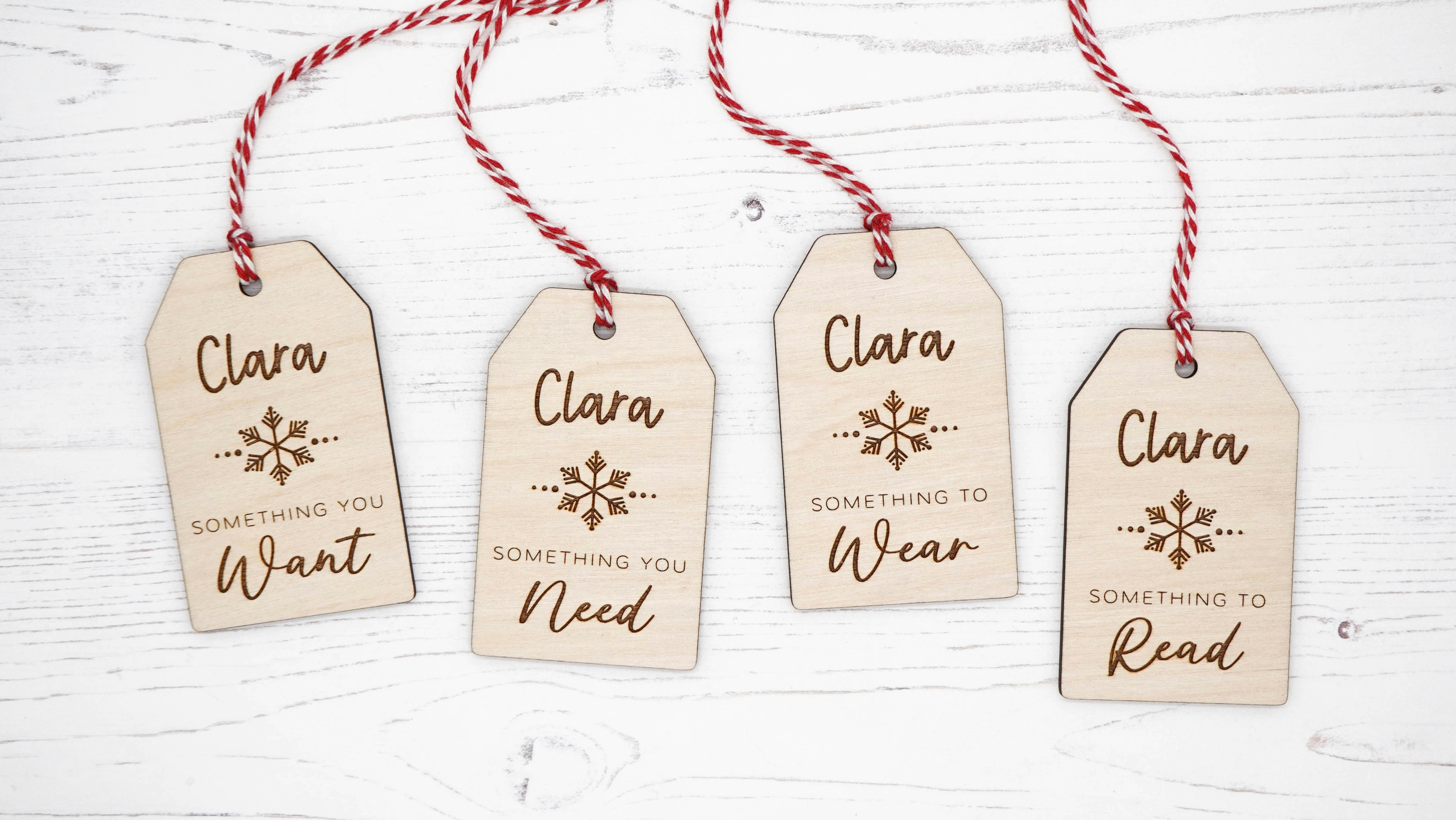 Snowflake Christmas Gift Tags - 14 options