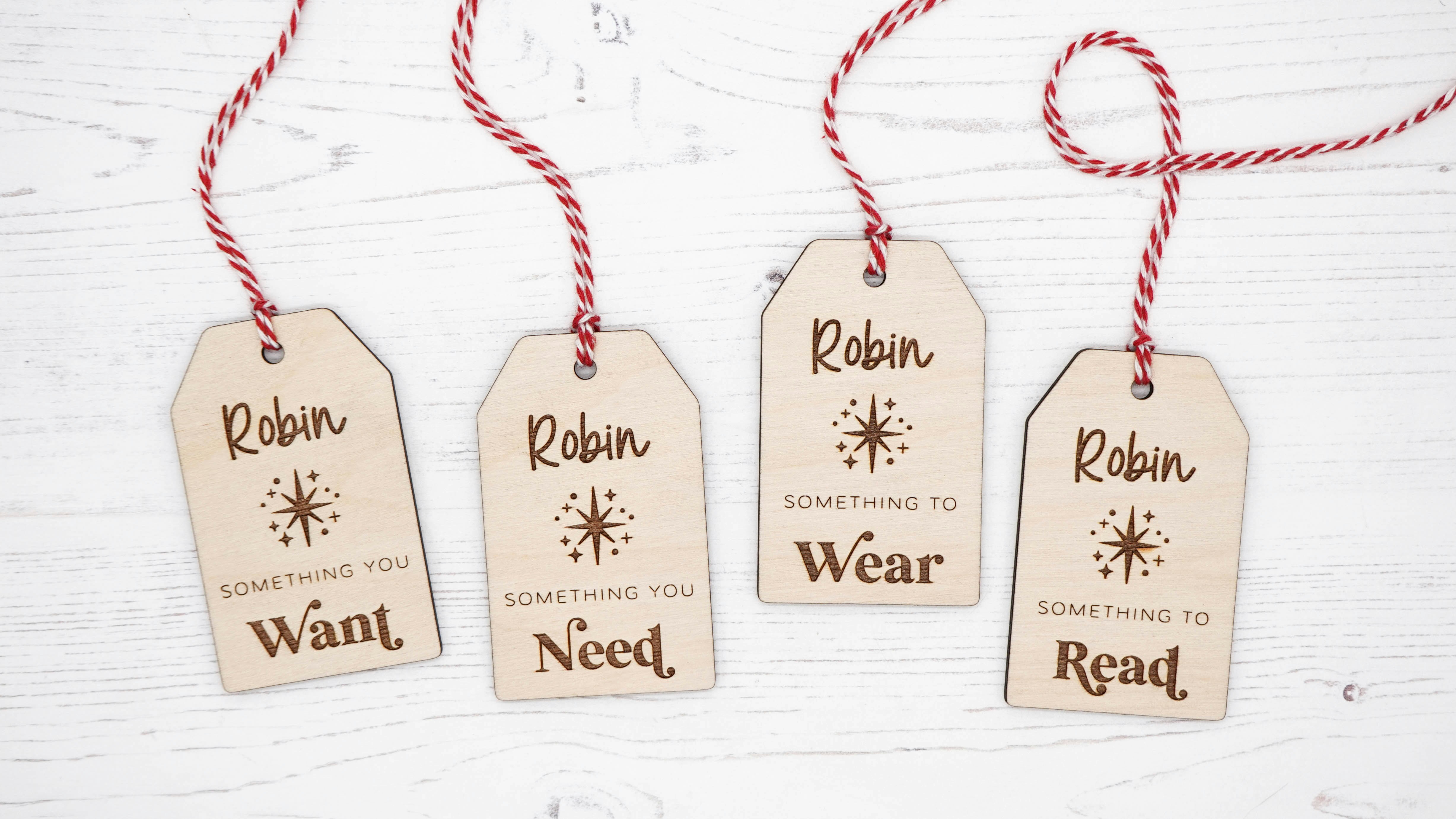 Star Christmas Gift Tags - 14 options
