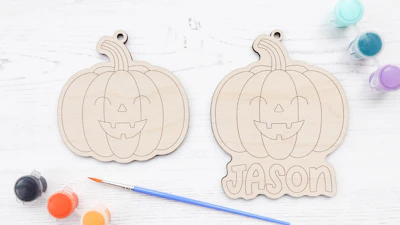 Personalized Paintable Pumpkin Magnet/Ornament