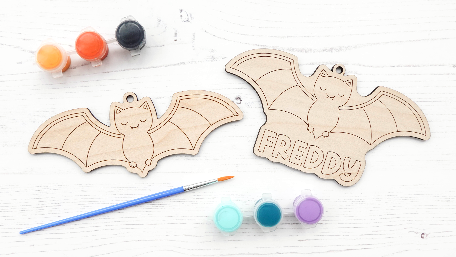 Personalized Paintable Bat Magnet/Ornament