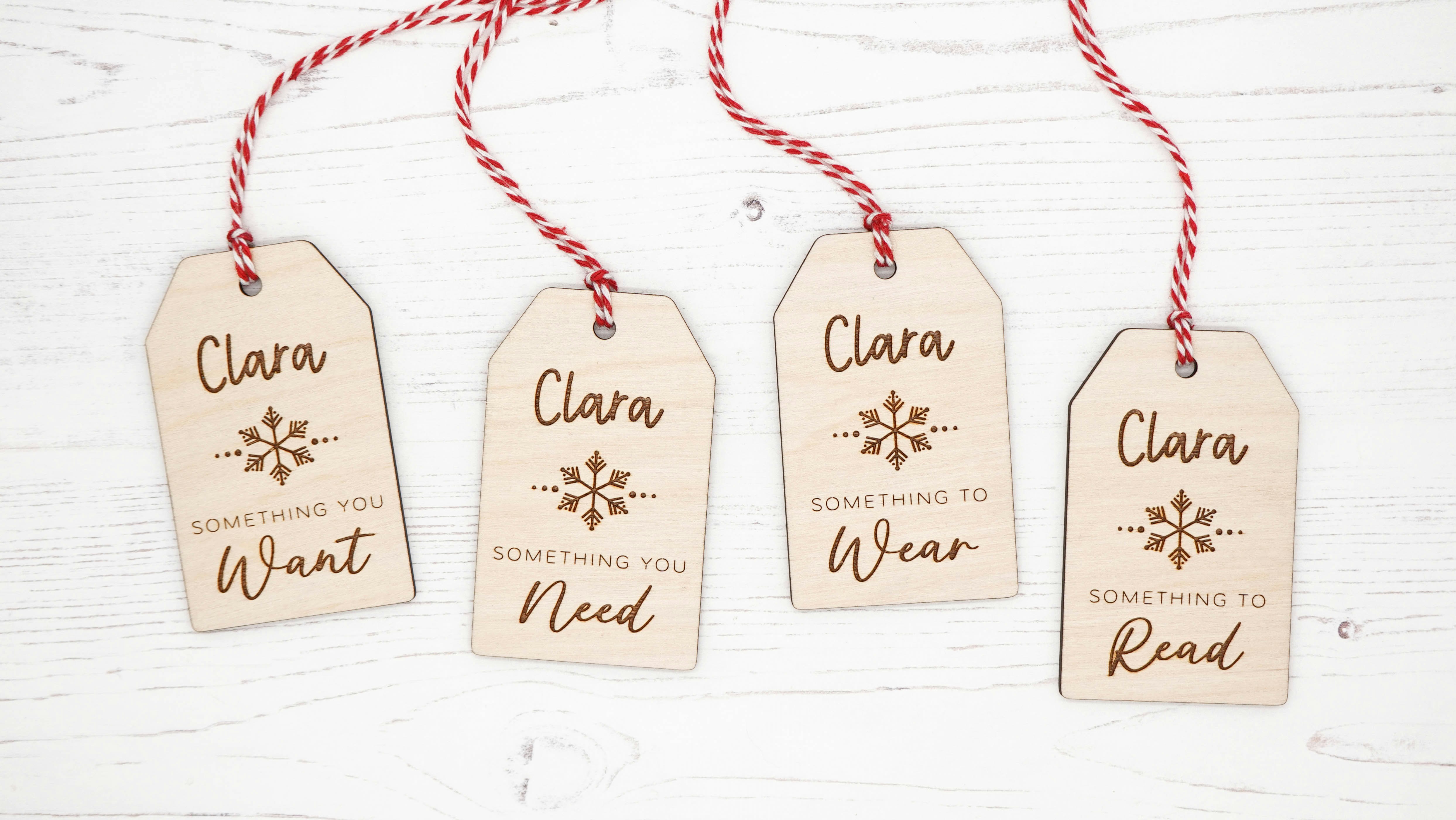 Snowflake Christmas Gift Tags - 14 options