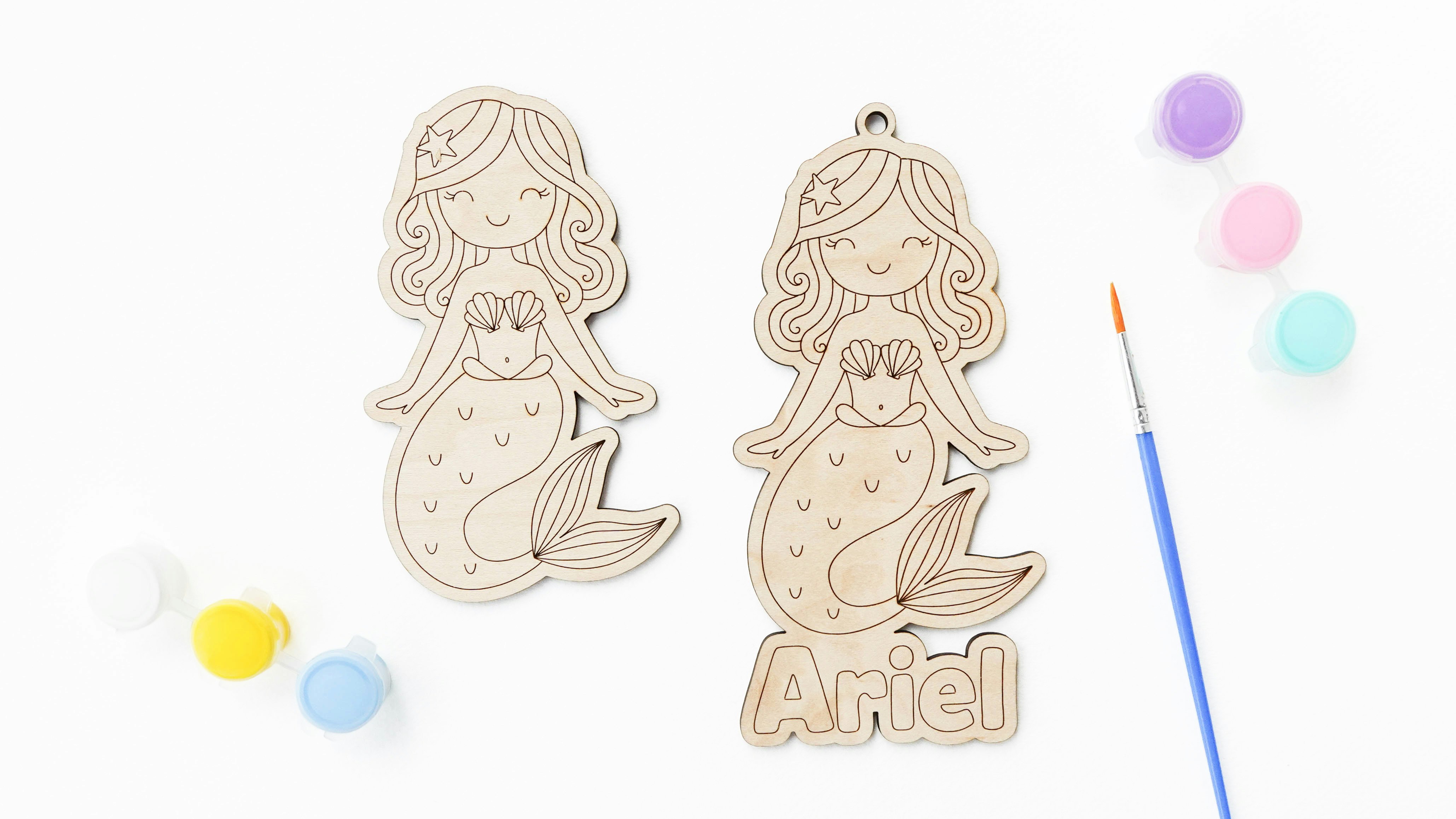 Personalized Paintable Mermaid Magnet/Ornament
