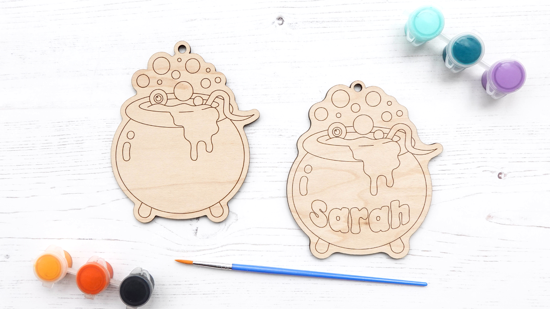 Personalized Paintable Cauldron Magnet/Ornament