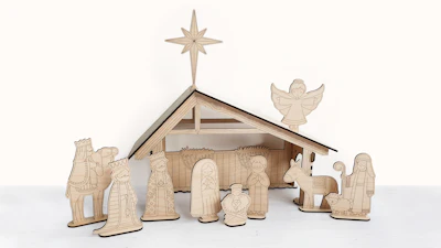 3D Paintable Nativity Play Scene