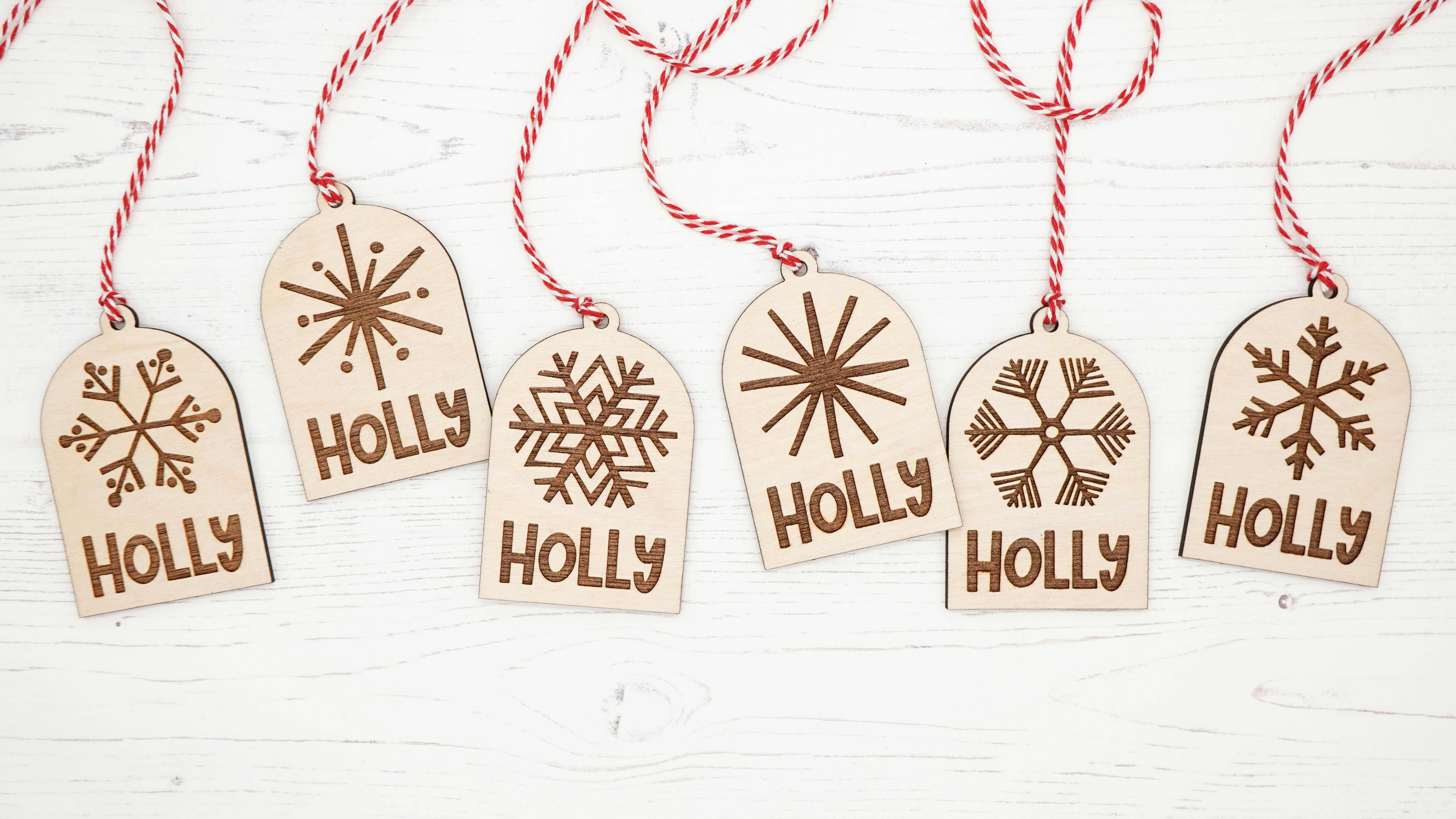 Personalised Snowflake Gift Tags