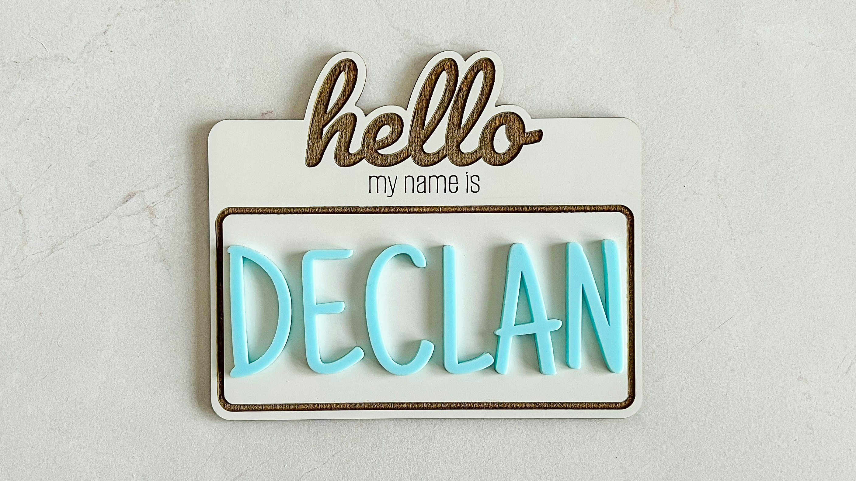 'Hello my name is' Baby name announcement