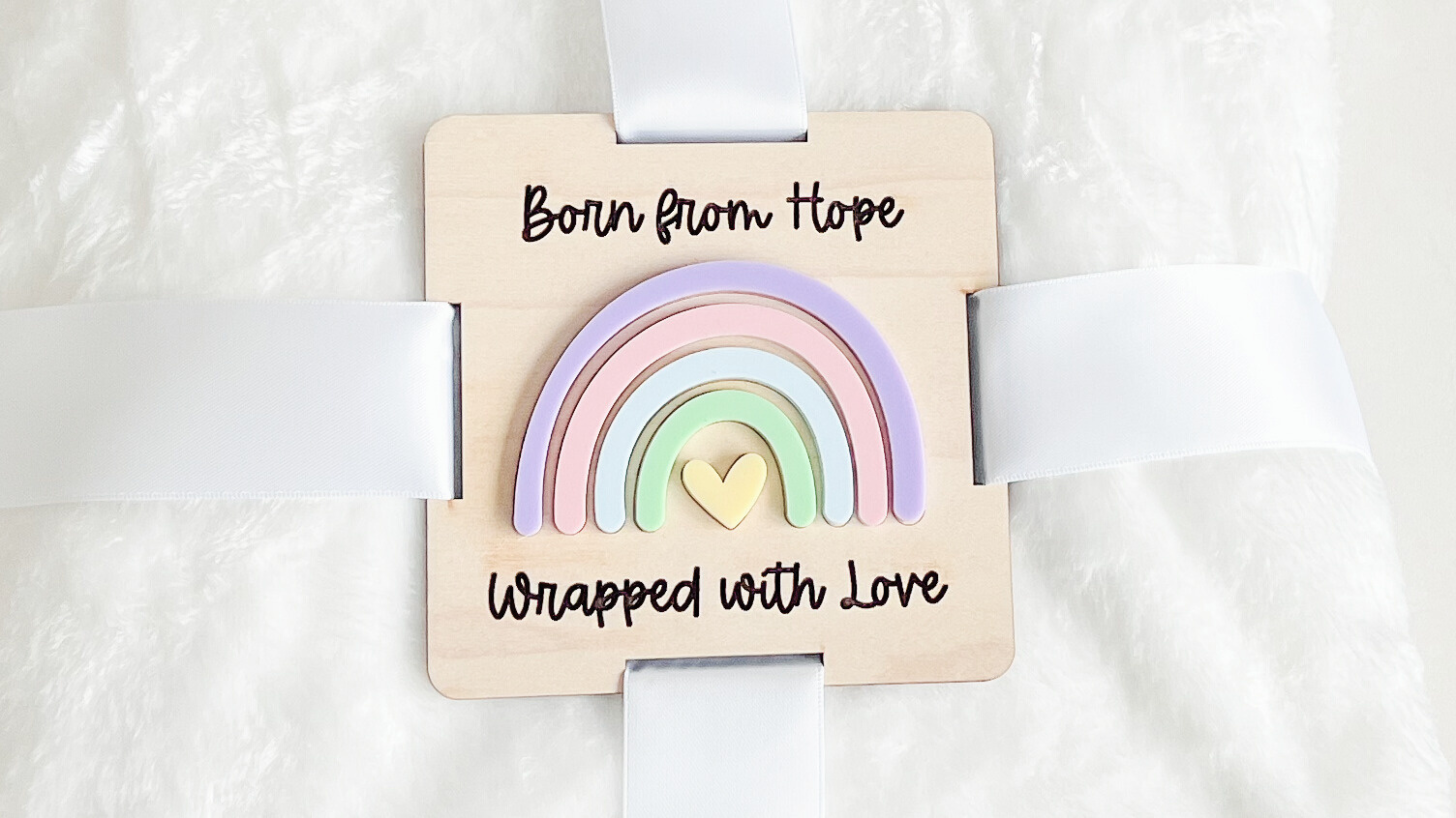 Rainbow Baby blanket tag
