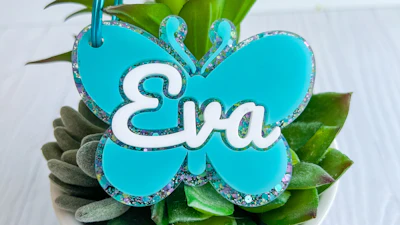 Butterfly bag tag