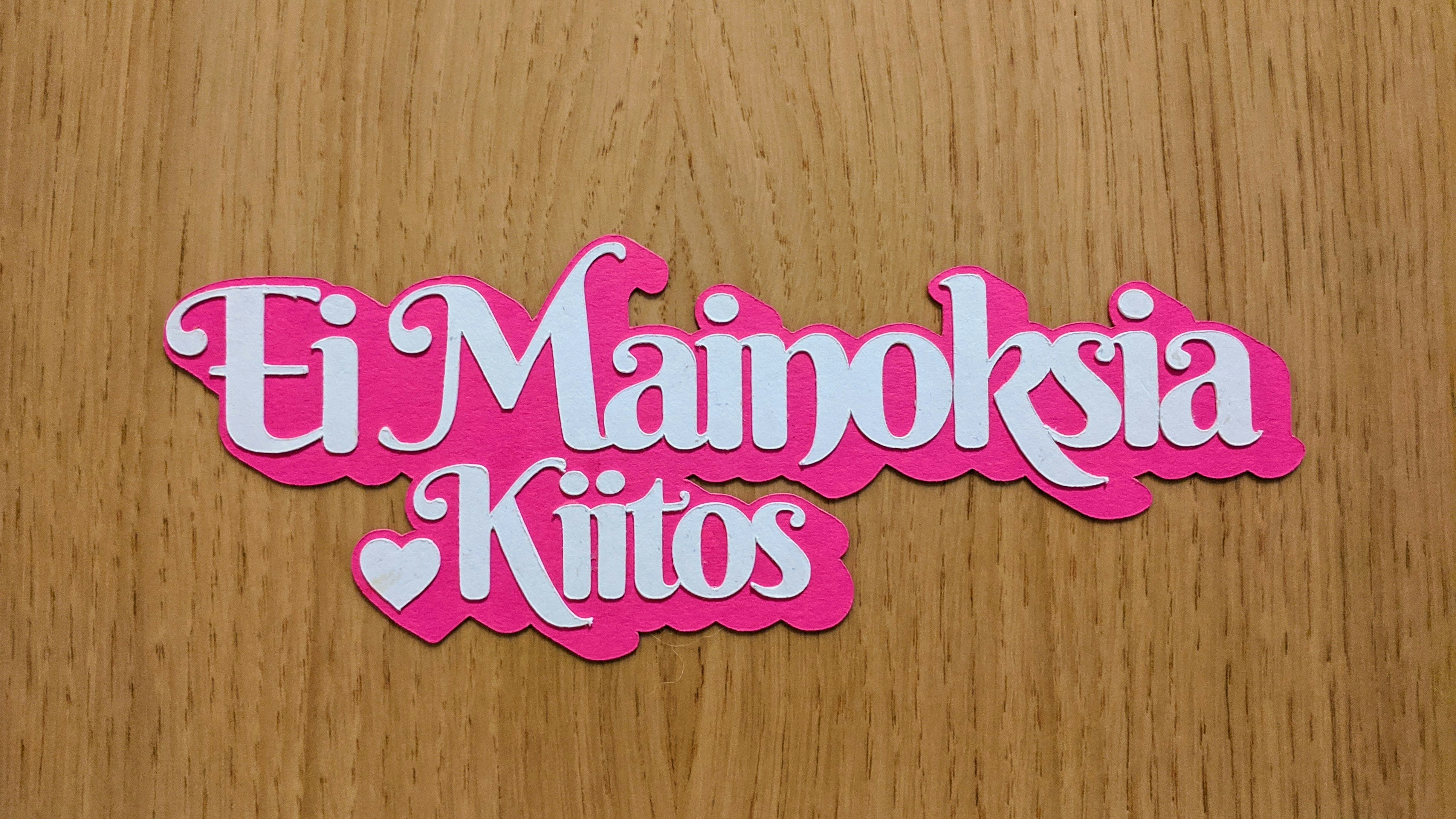 Ei Mainoksia Kiitos – Glam cardstock door sign