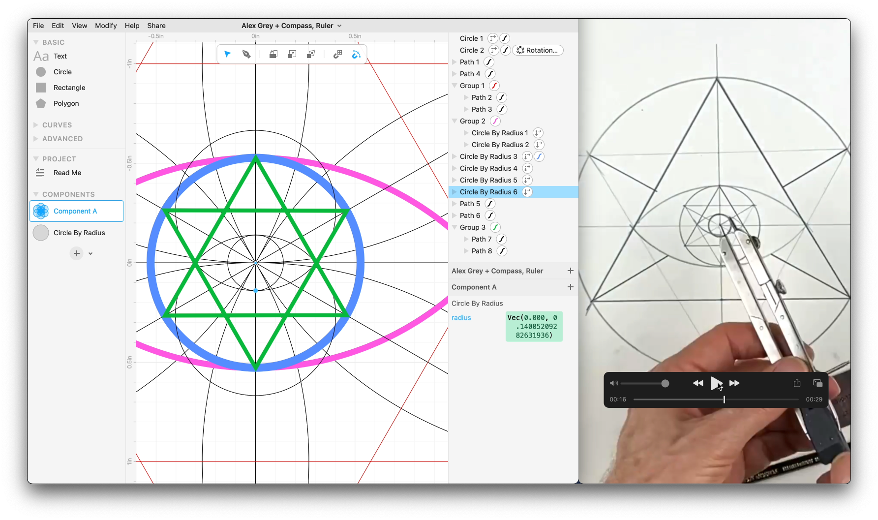 Alex Grey + Compass, Ruler