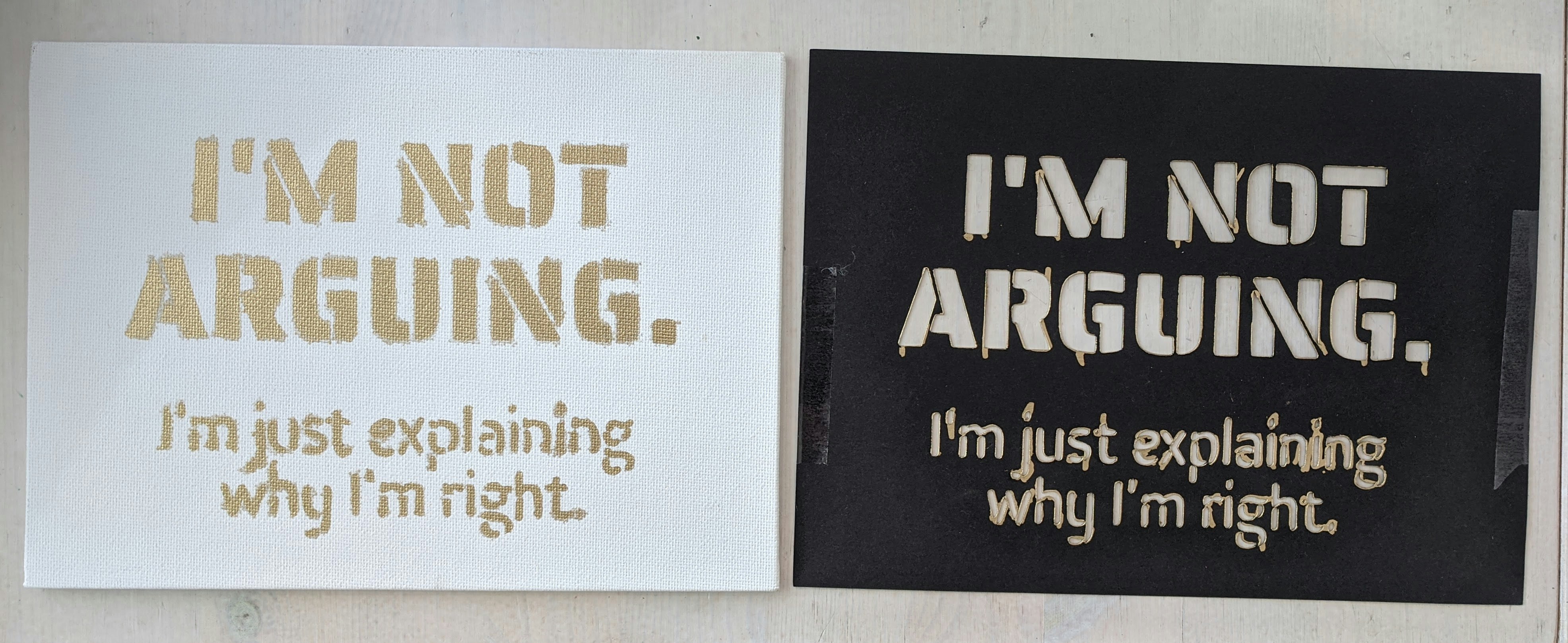 Stencil Sign