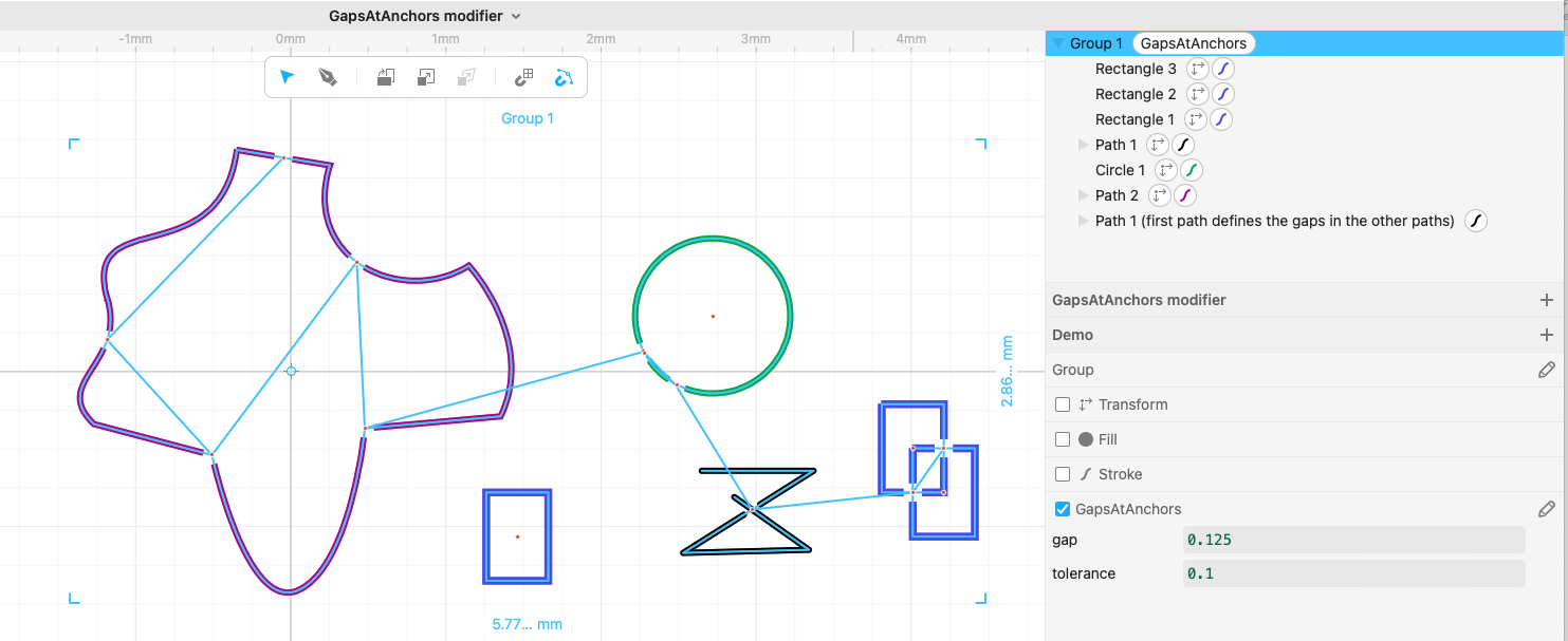 Flat-pack tabs or gaps: modifier and demo