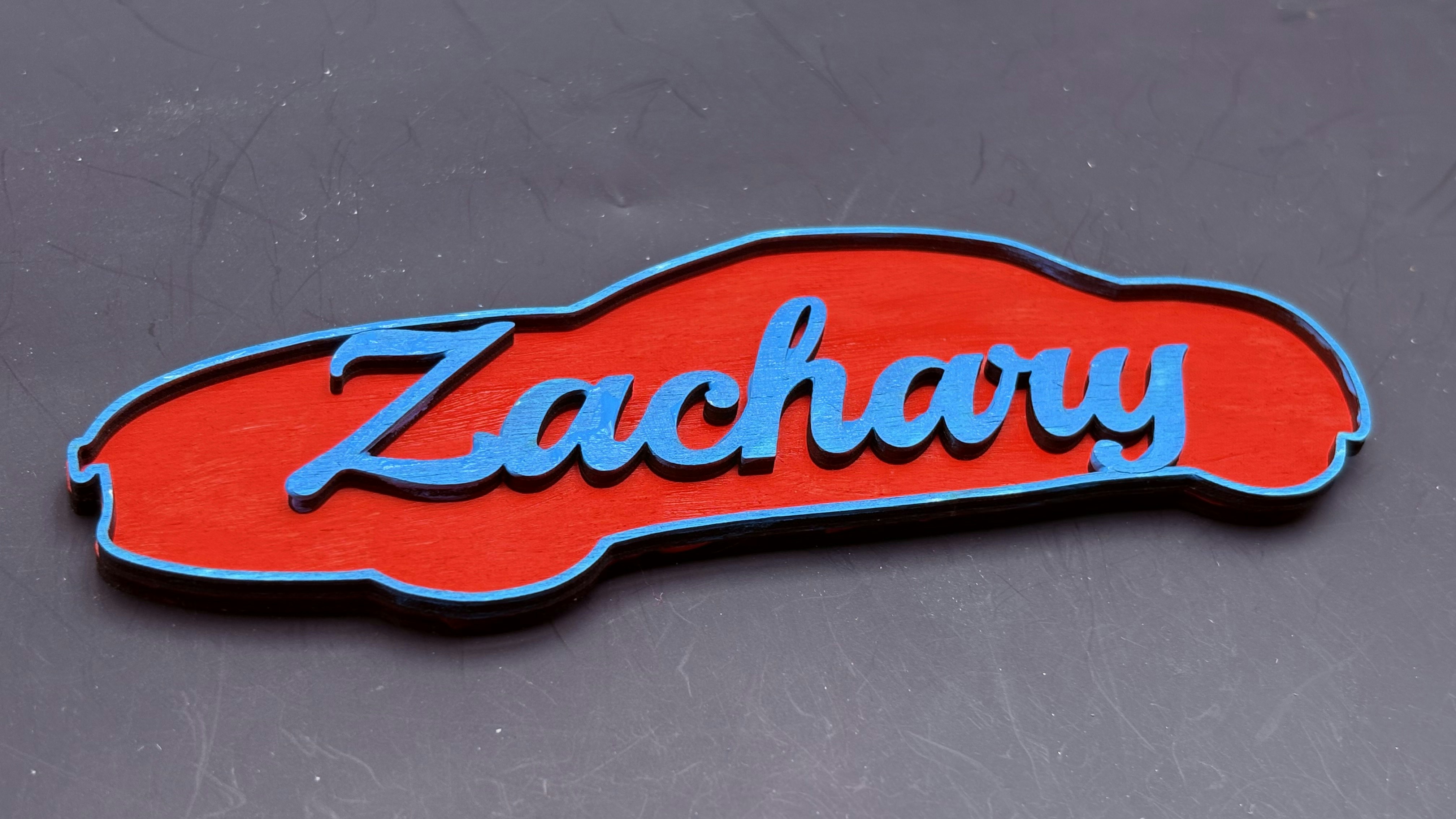 Name Car Sign