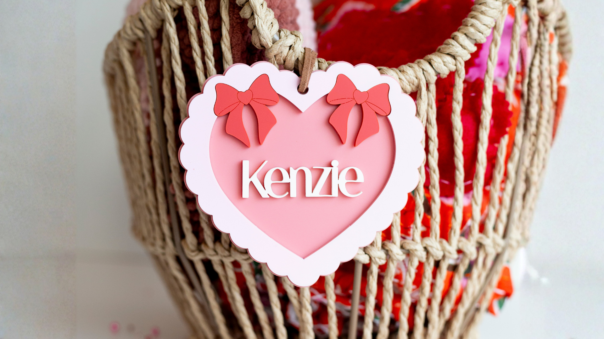 Heart Bow Tags