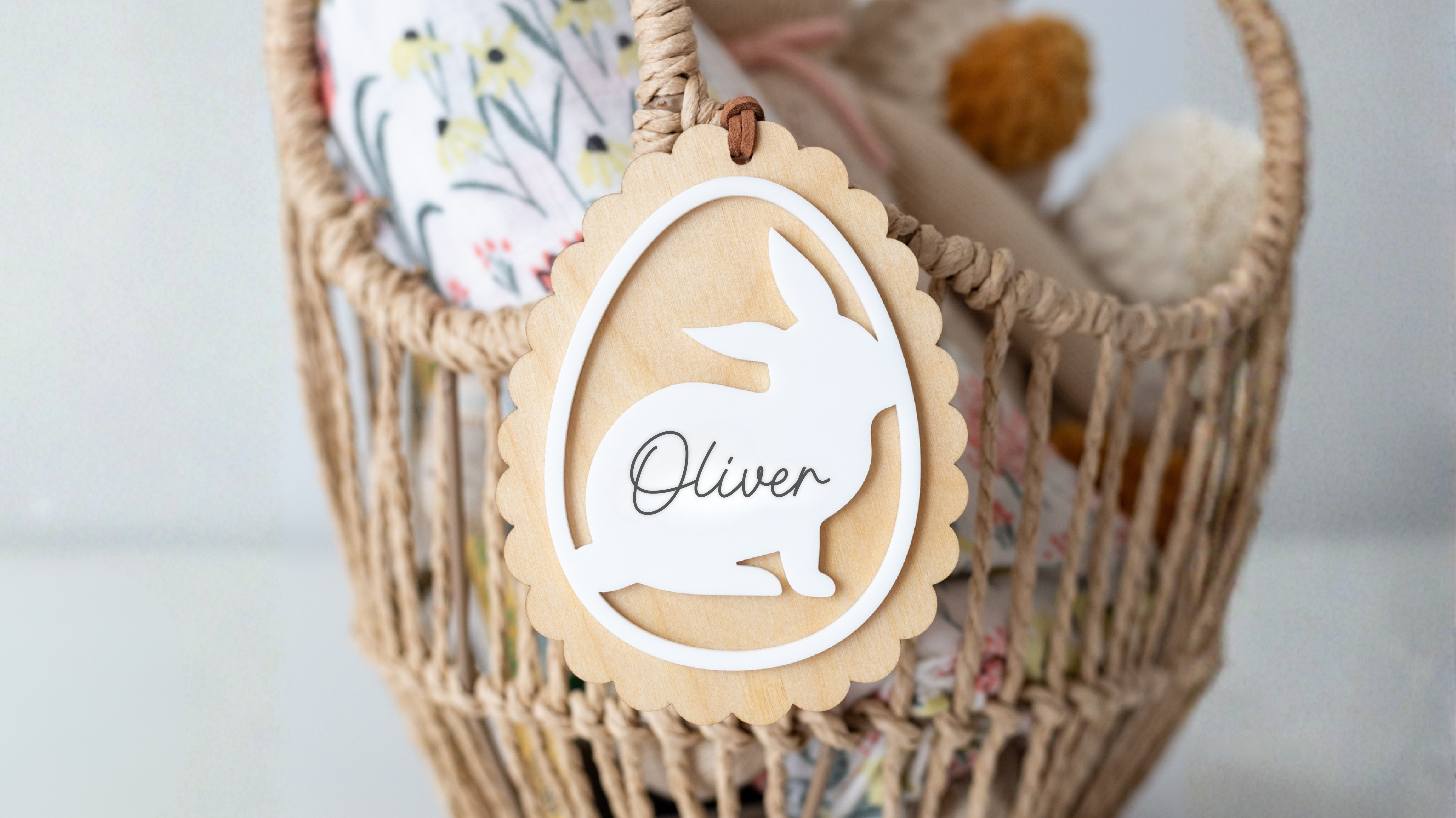 Rabbit Egg Name Tag