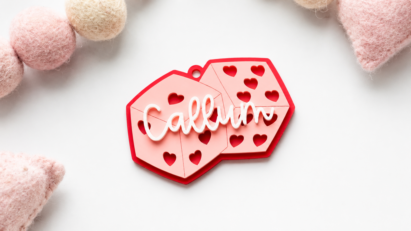 Heart Dice Tag
