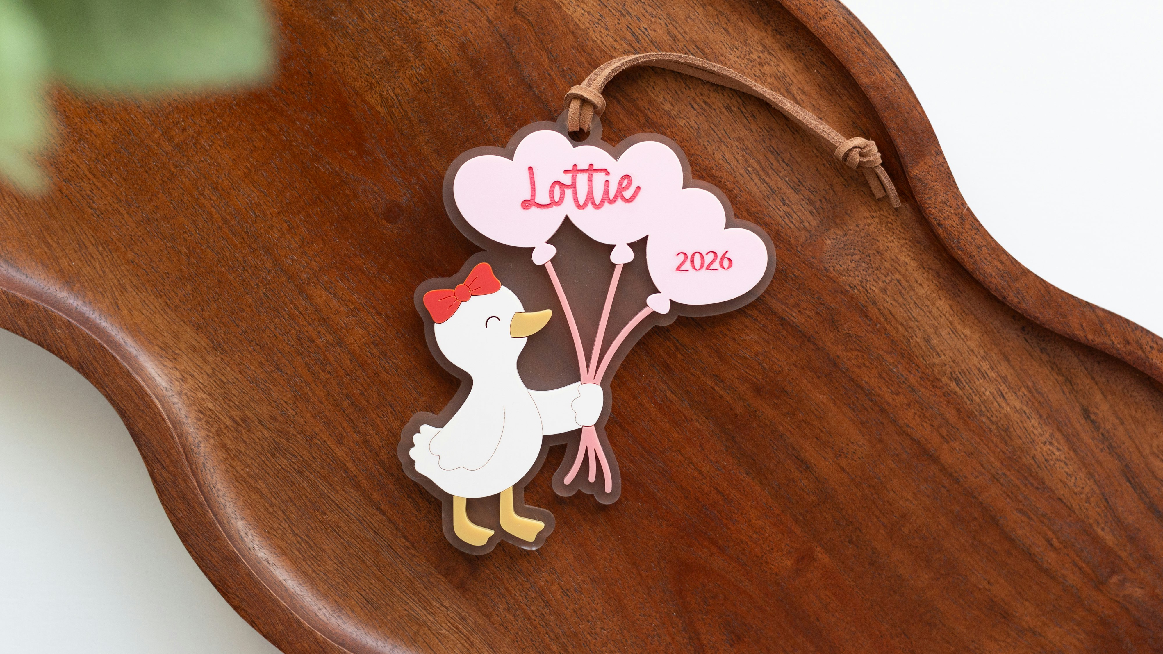 Duck Heart Balloons Tag