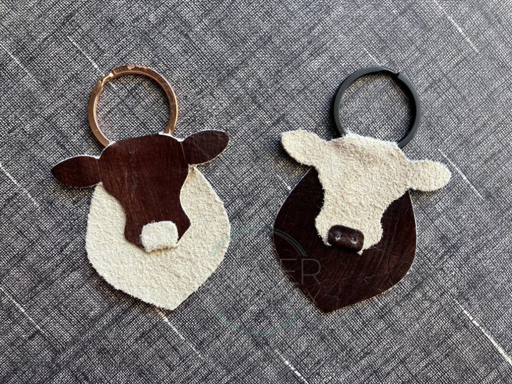 Cow Foldover Keyring