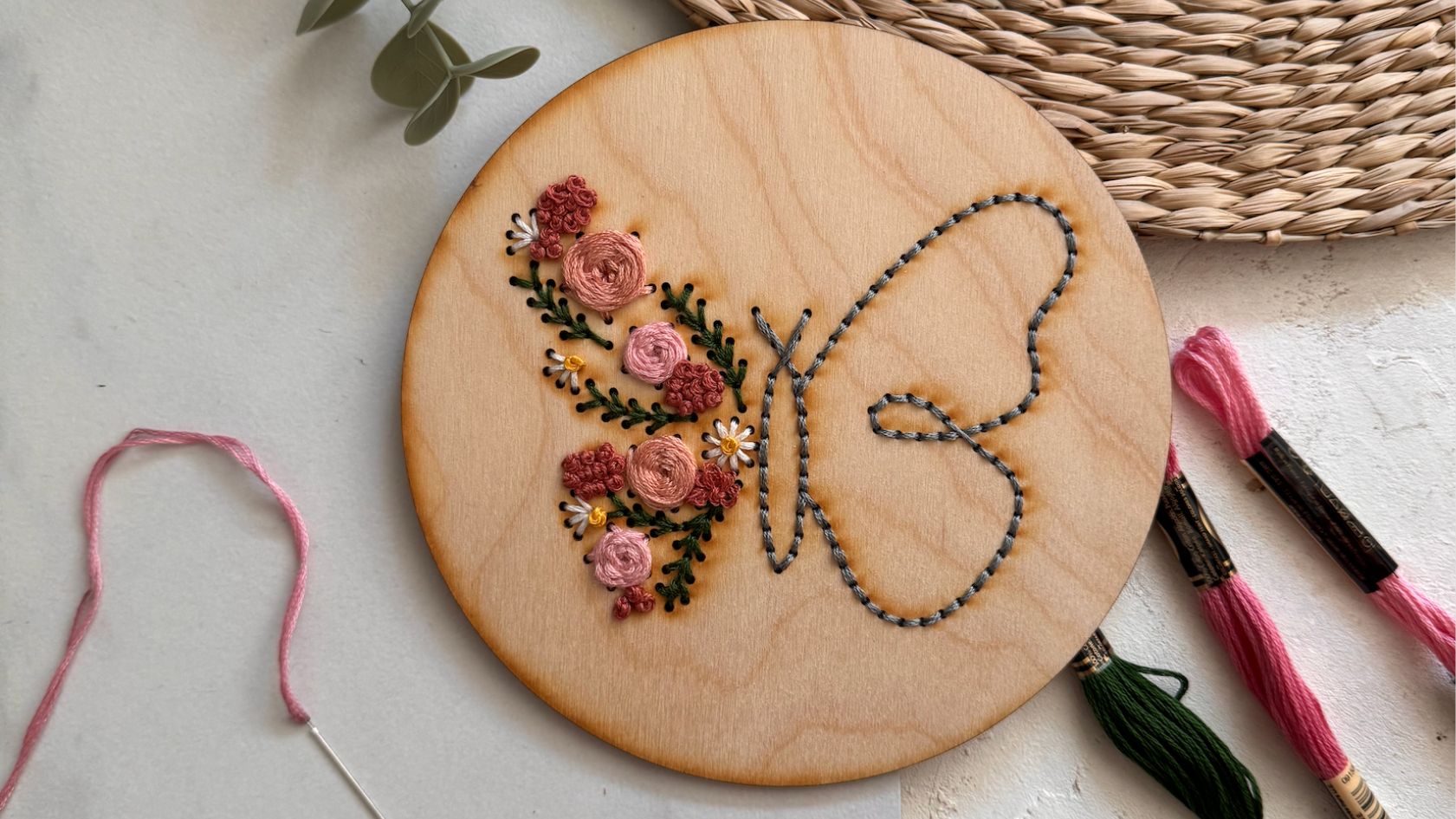 Embroidery Flower Butterfly Sewing