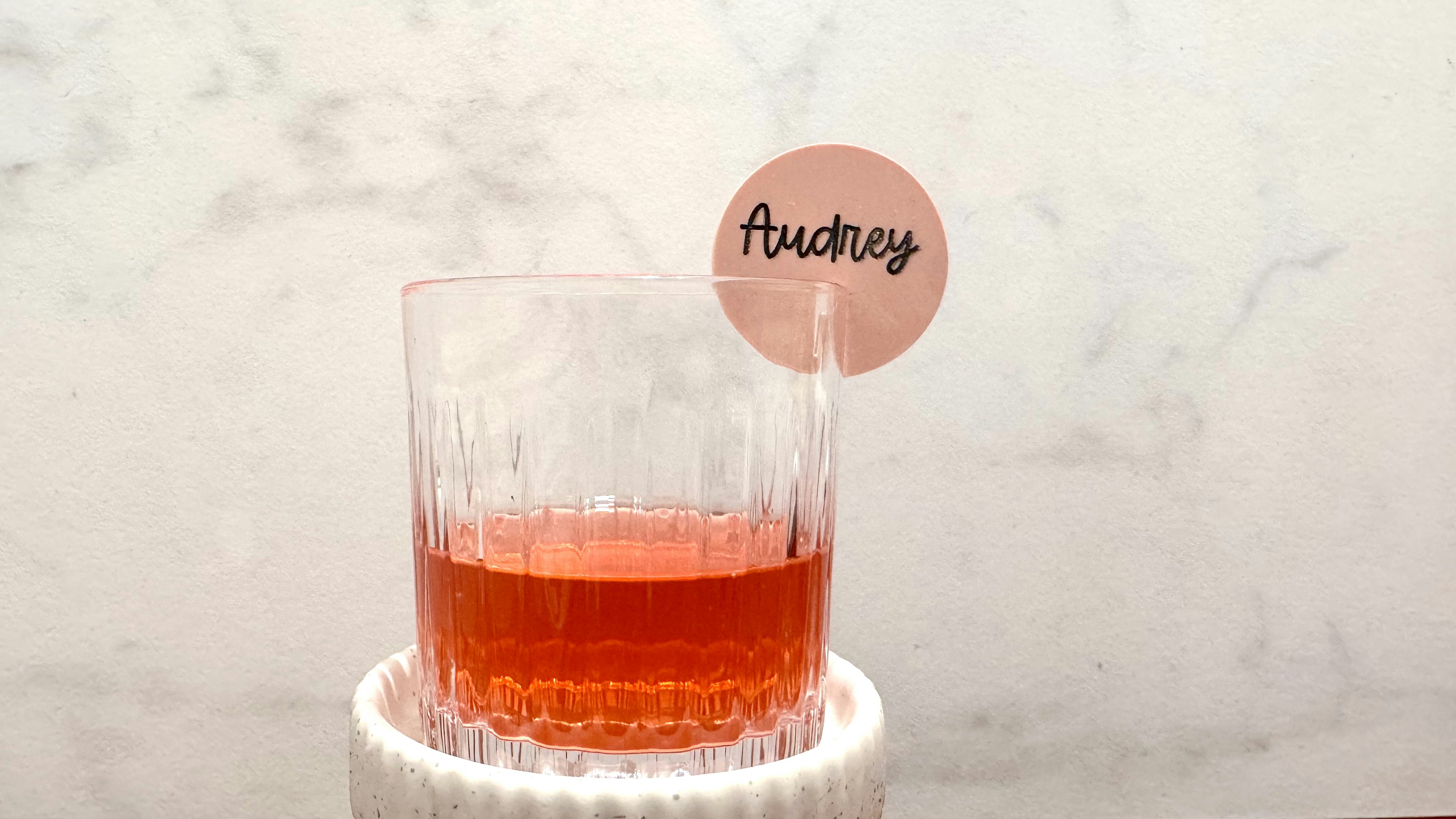 Round Drink Marker Tag
