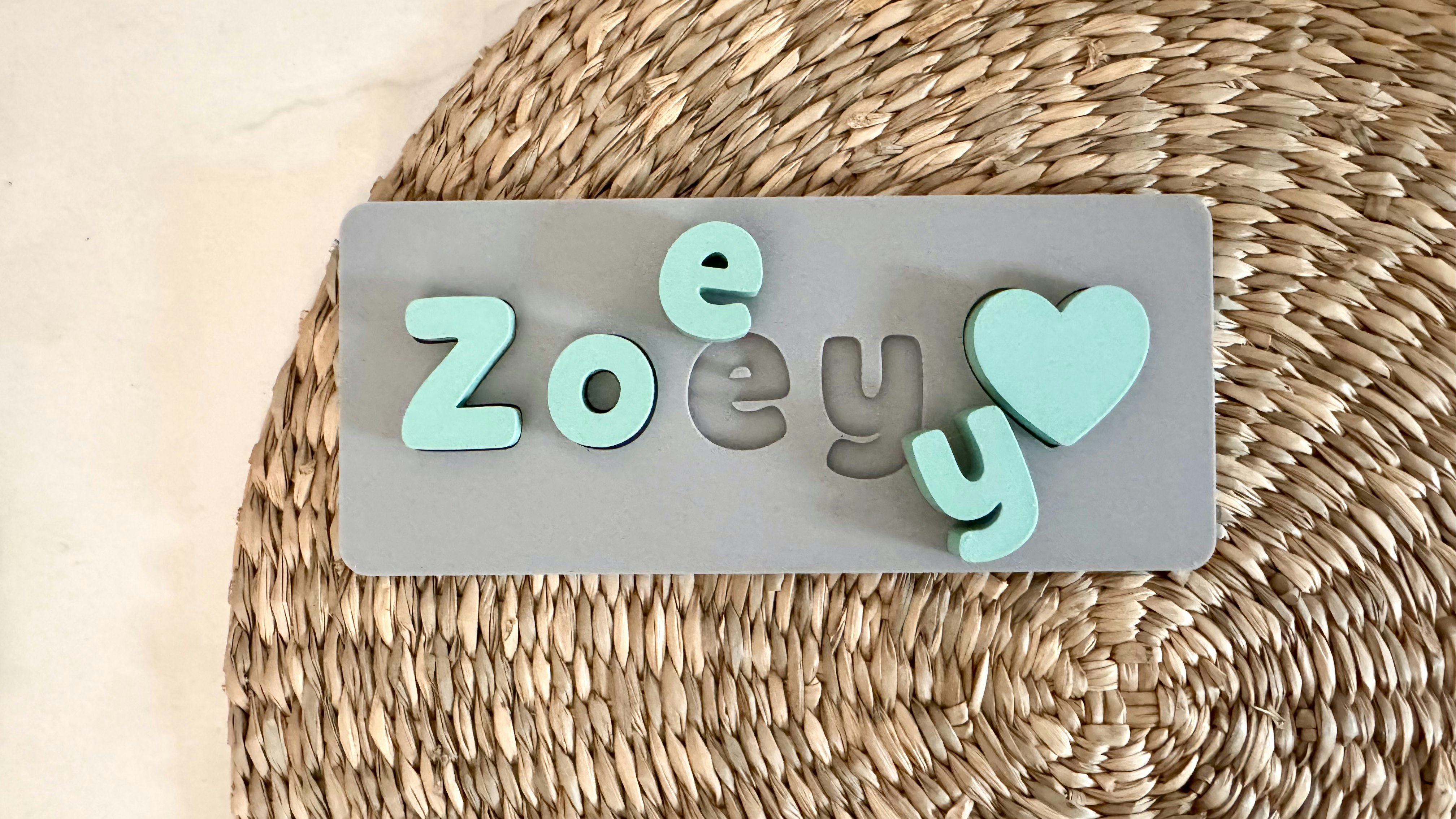 3D Name Puzzle