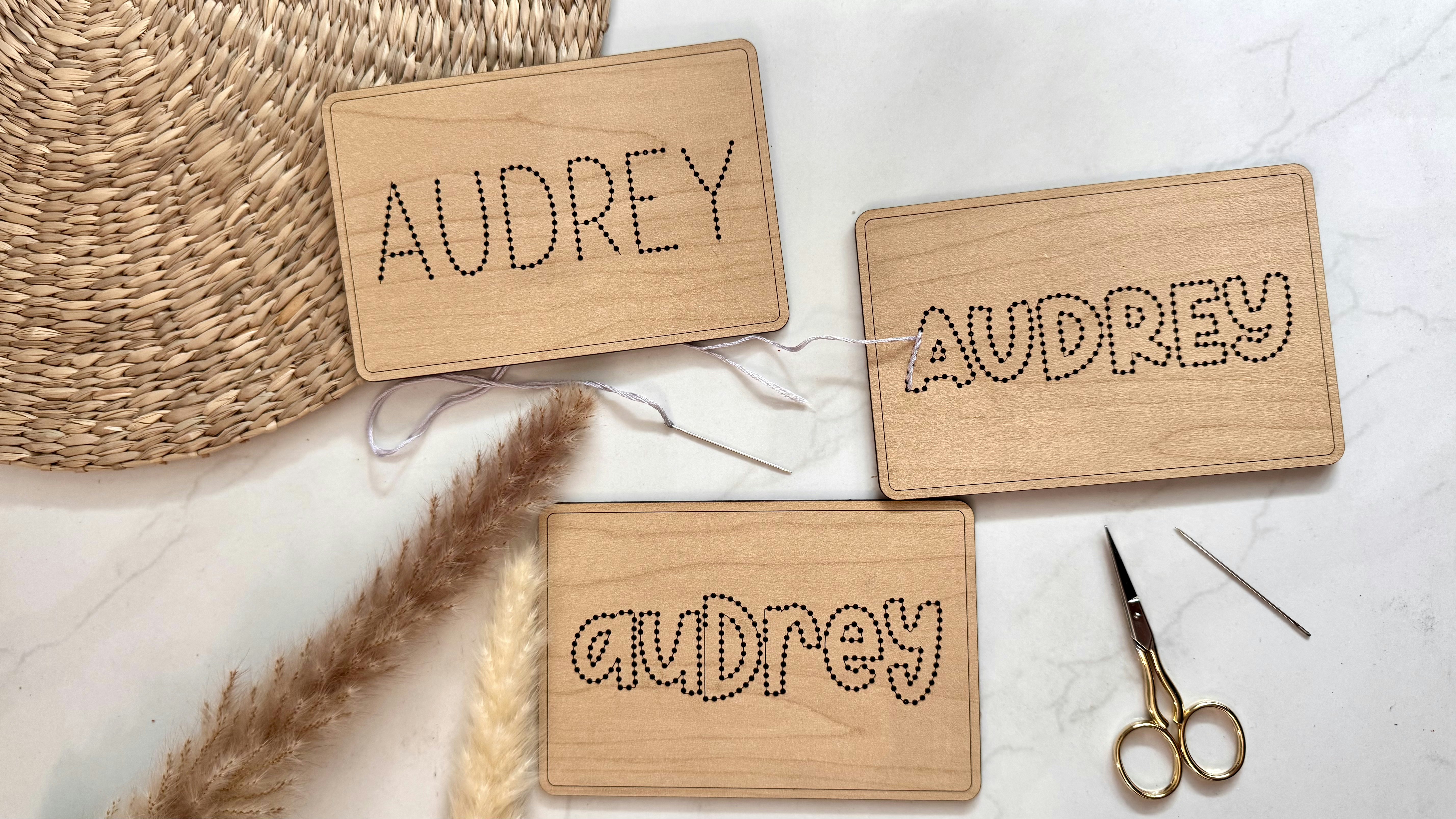 Letter Embroidery Circle Kit