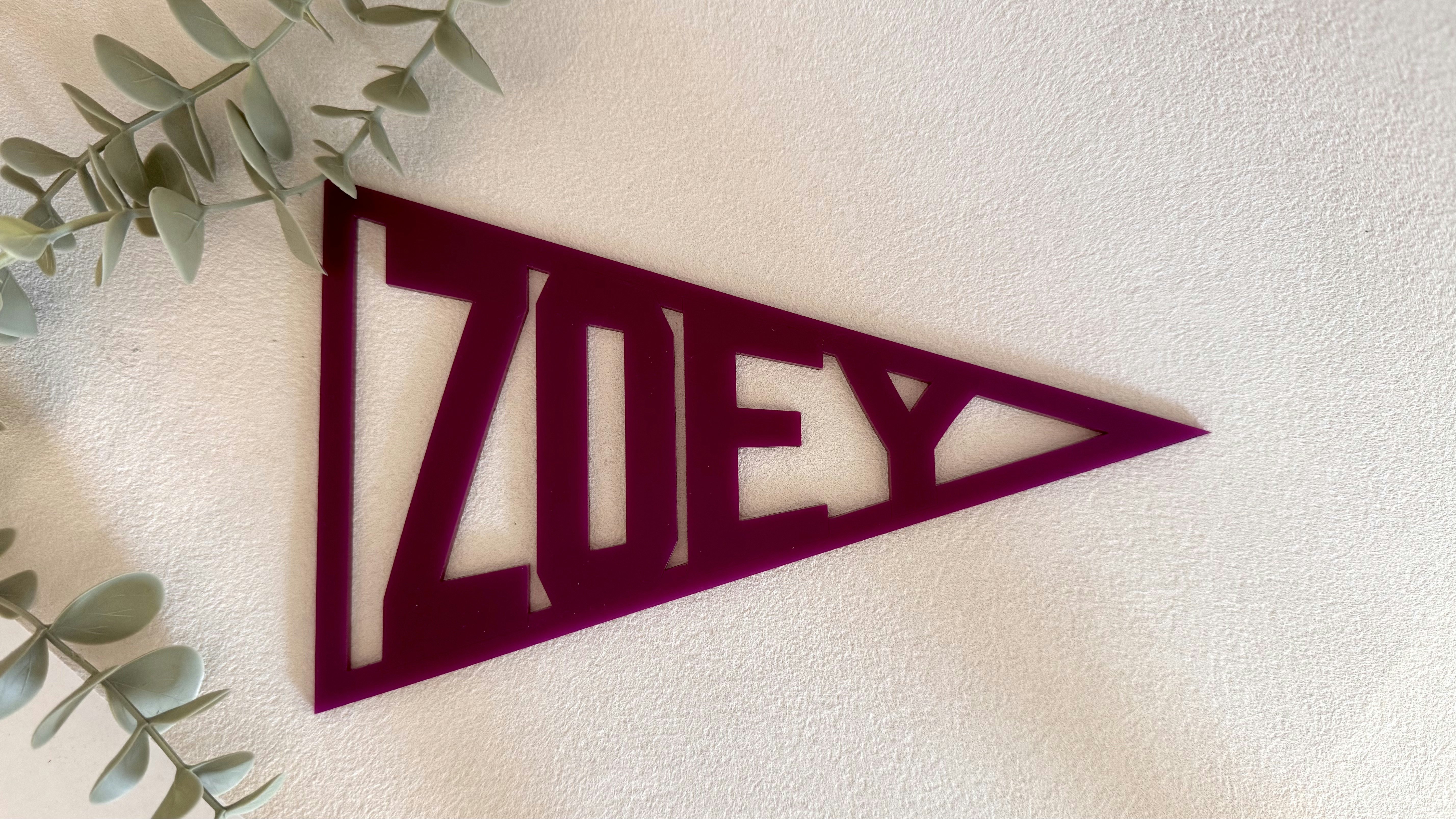 Pennant Name Cut Out