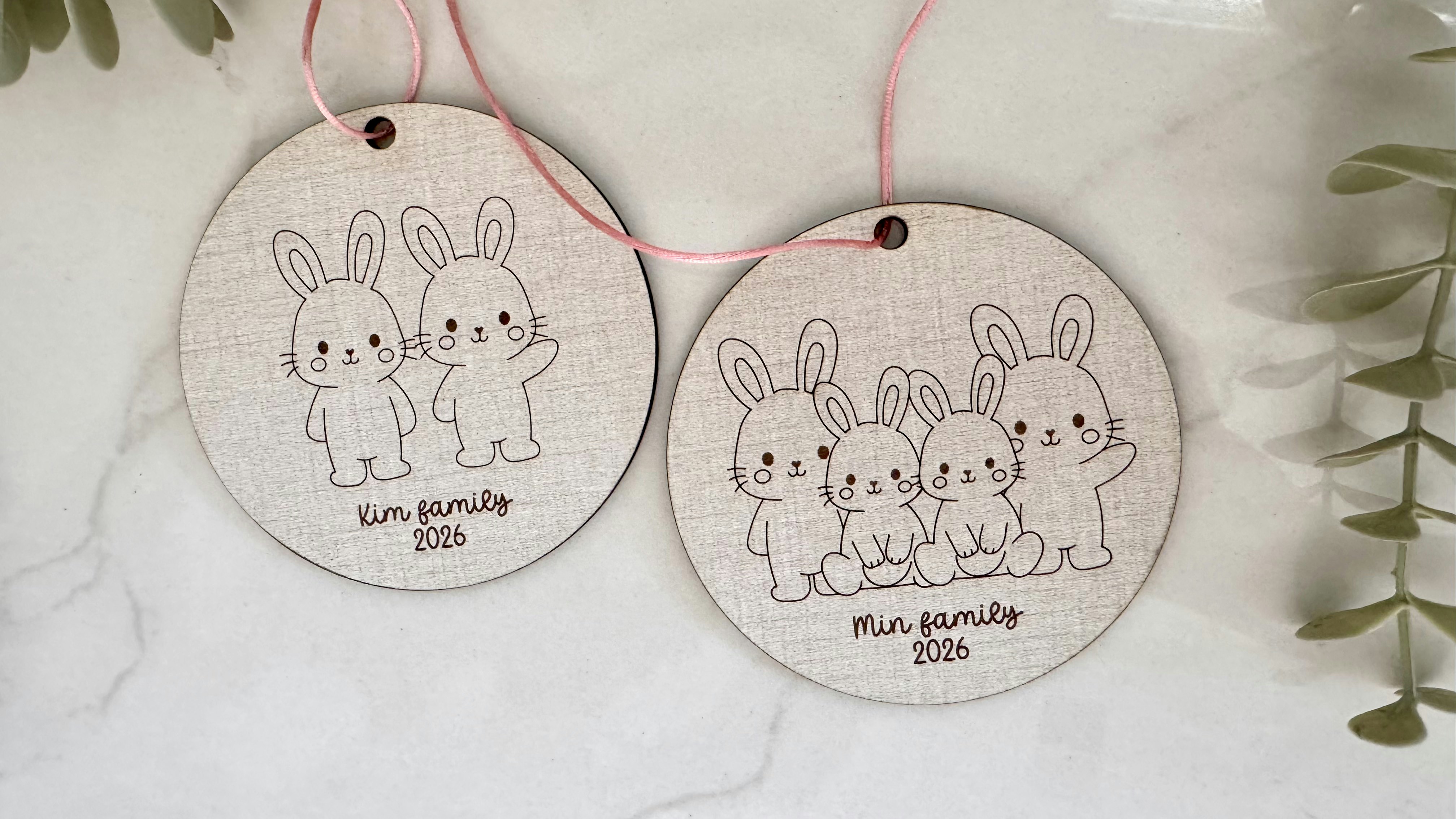 Bunny Family Ornament