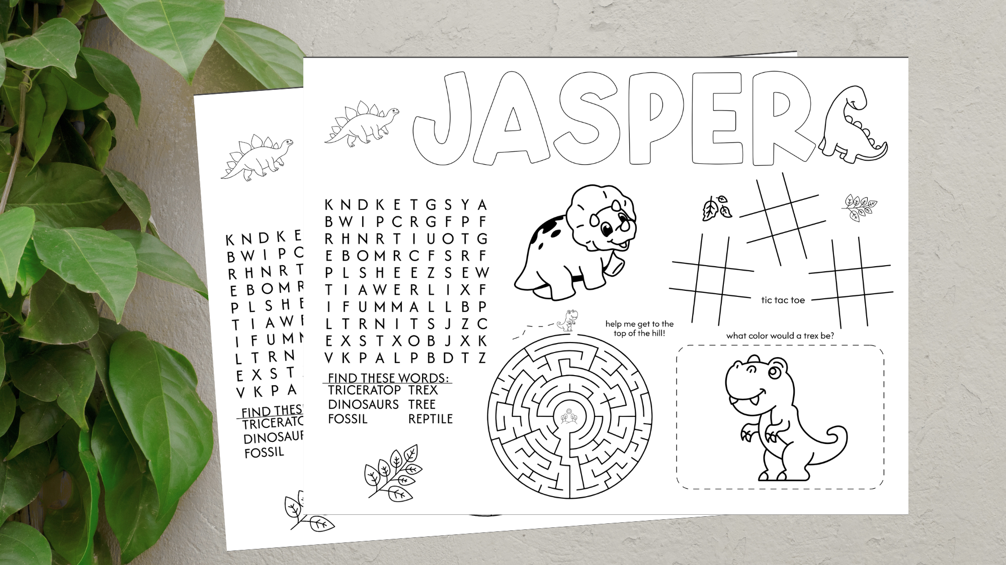 Dino Activity Sheet