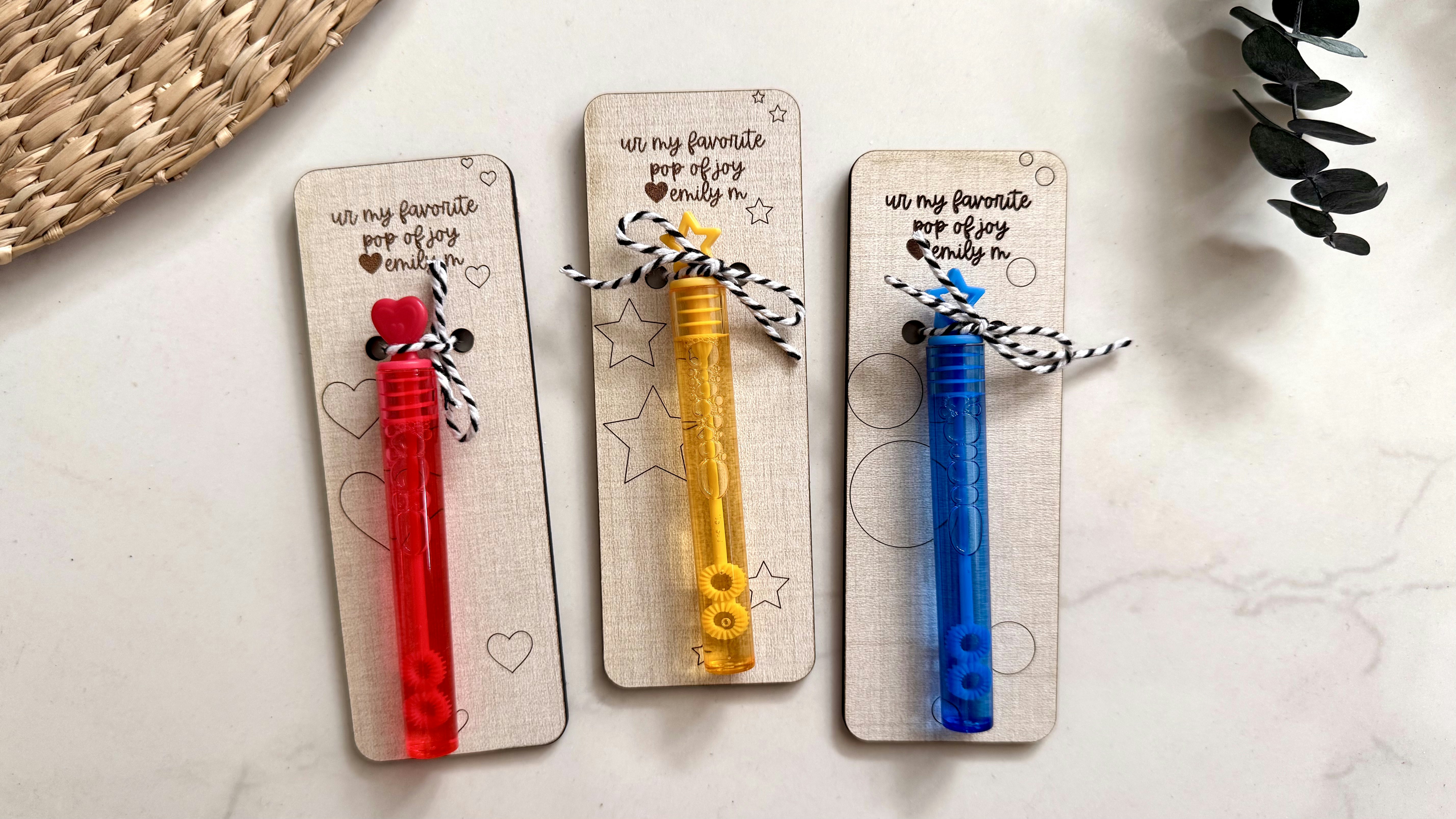 Valentines Bubble Wand Holder