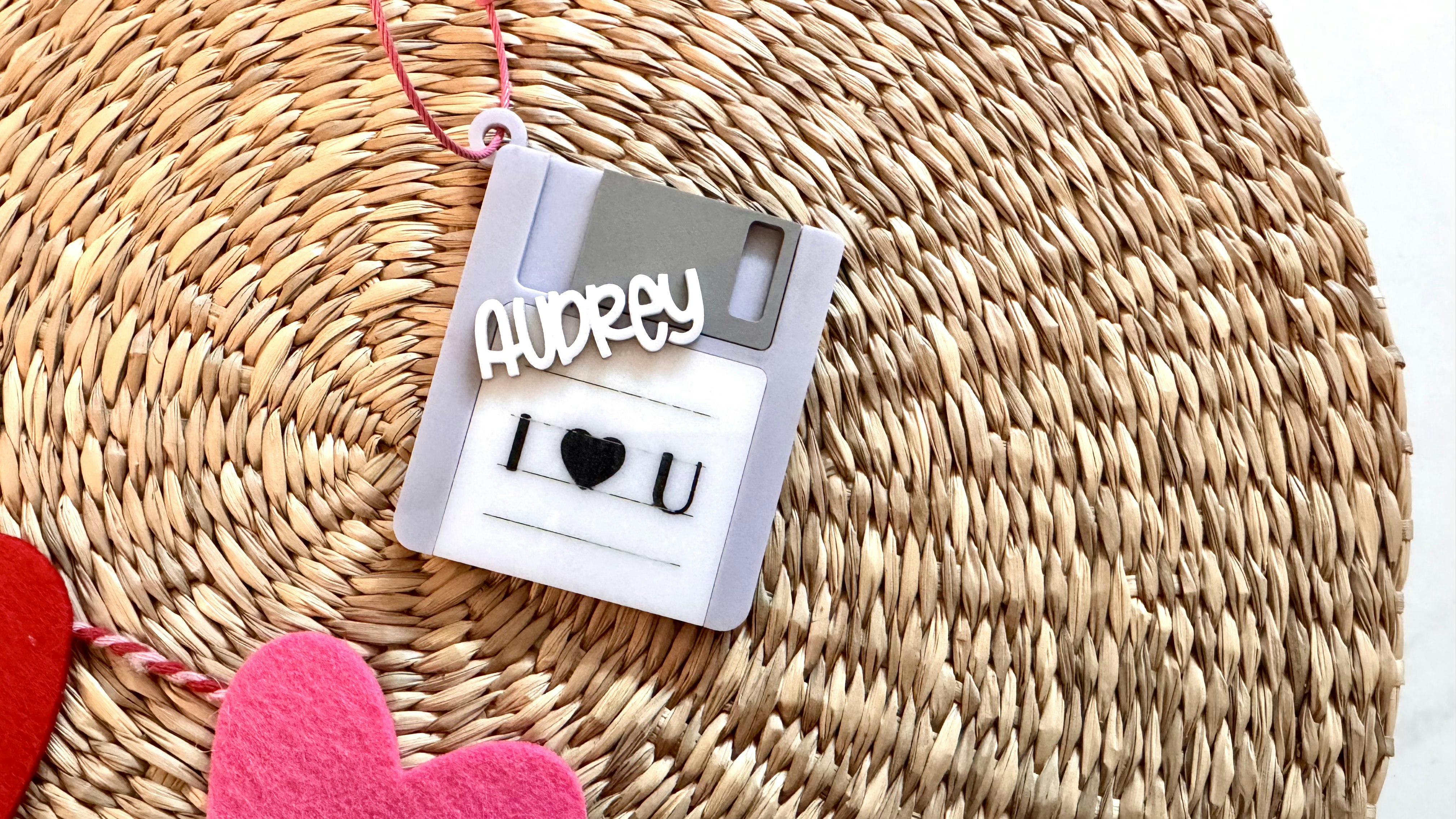 Valentines Tag Floppy Disk