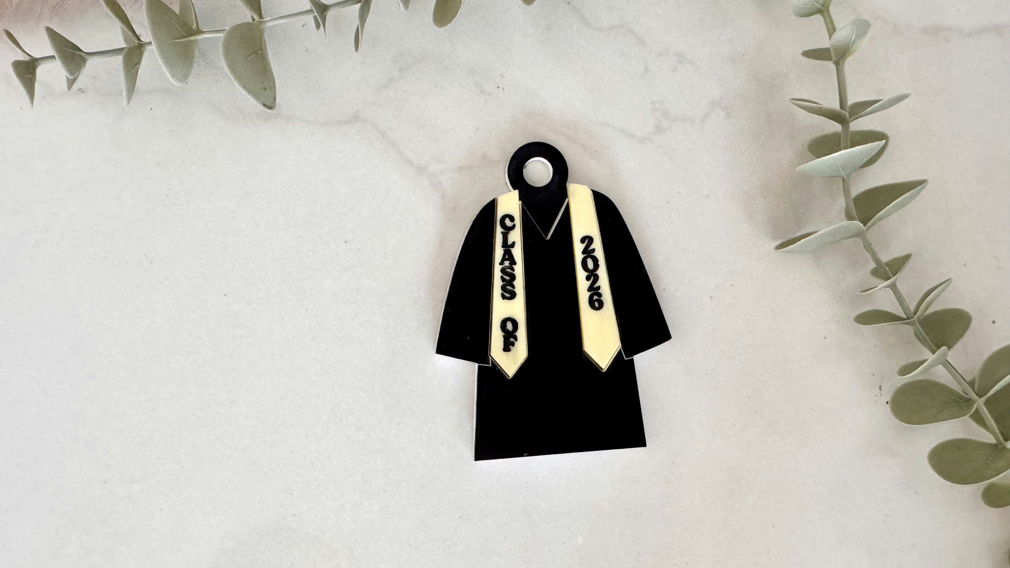 Graduation Gown Keychain