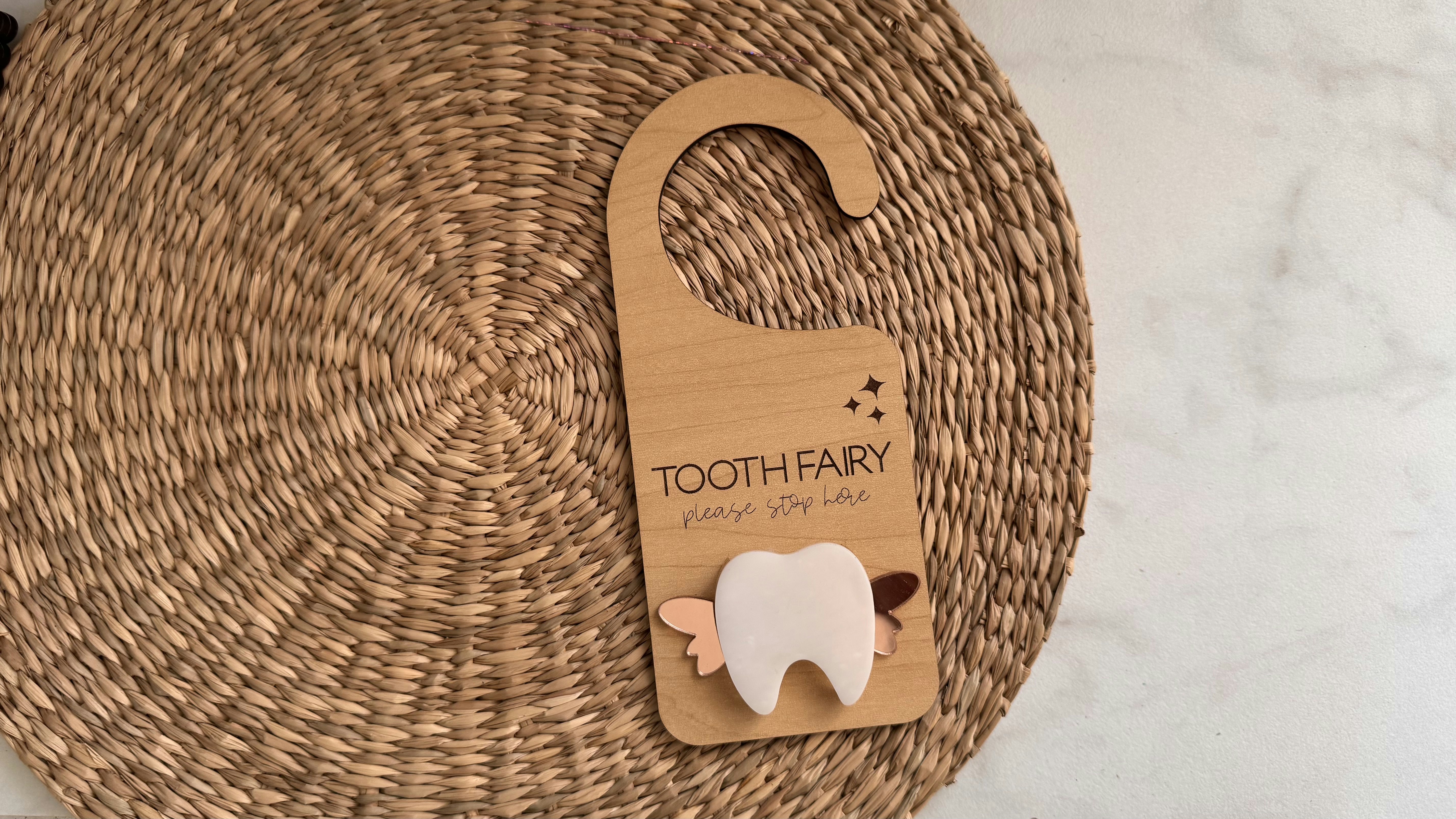 Tooth Fairy Door Hanger with Jar Holder