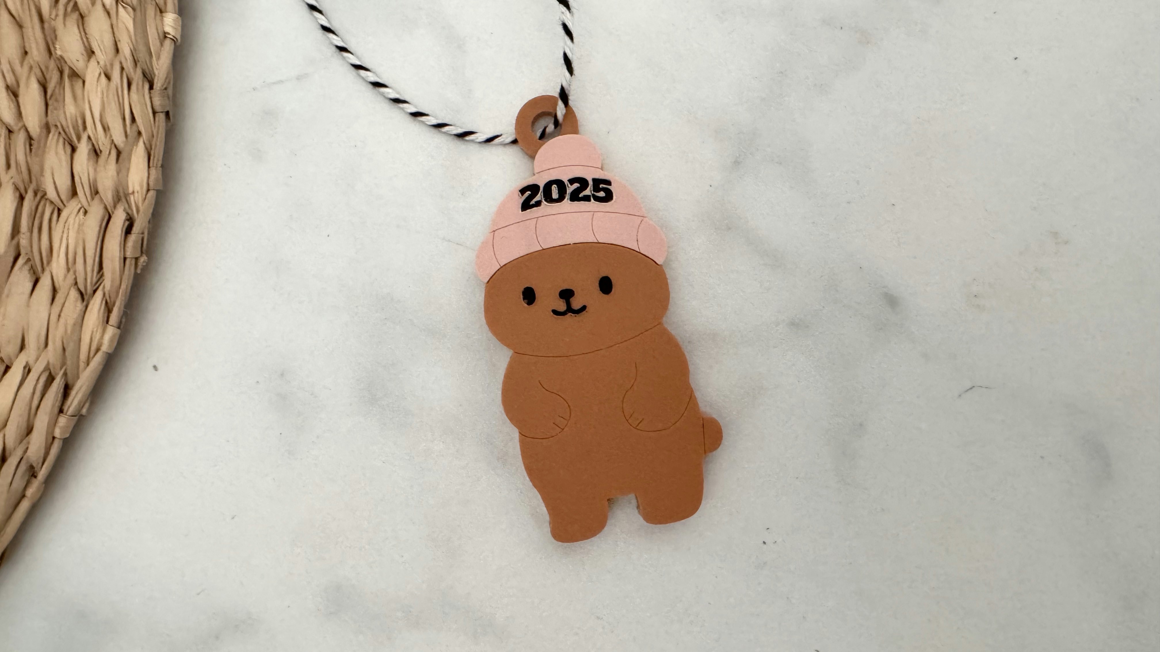 Bear With Beanie Ornament