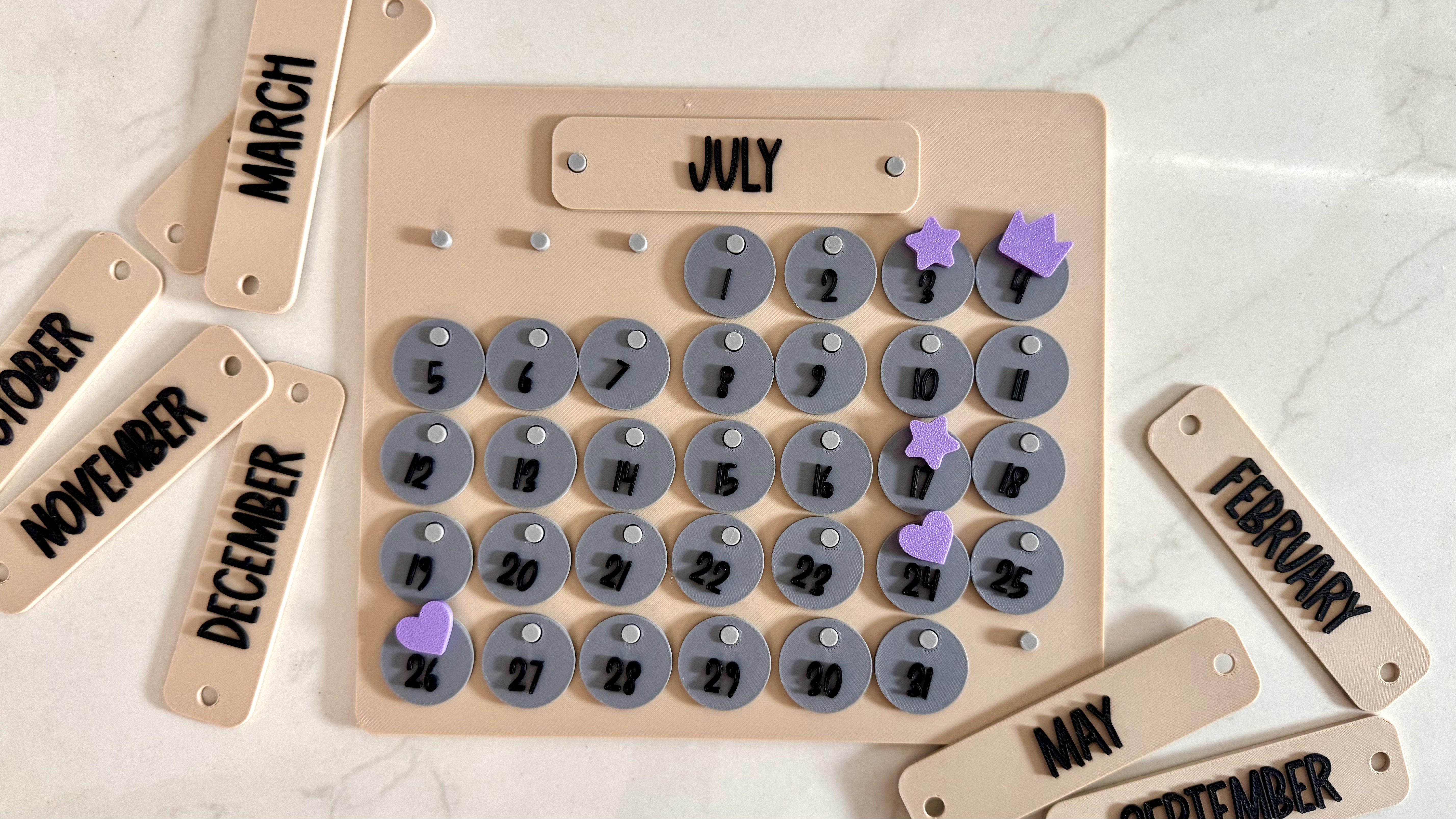 3D Month Calendar