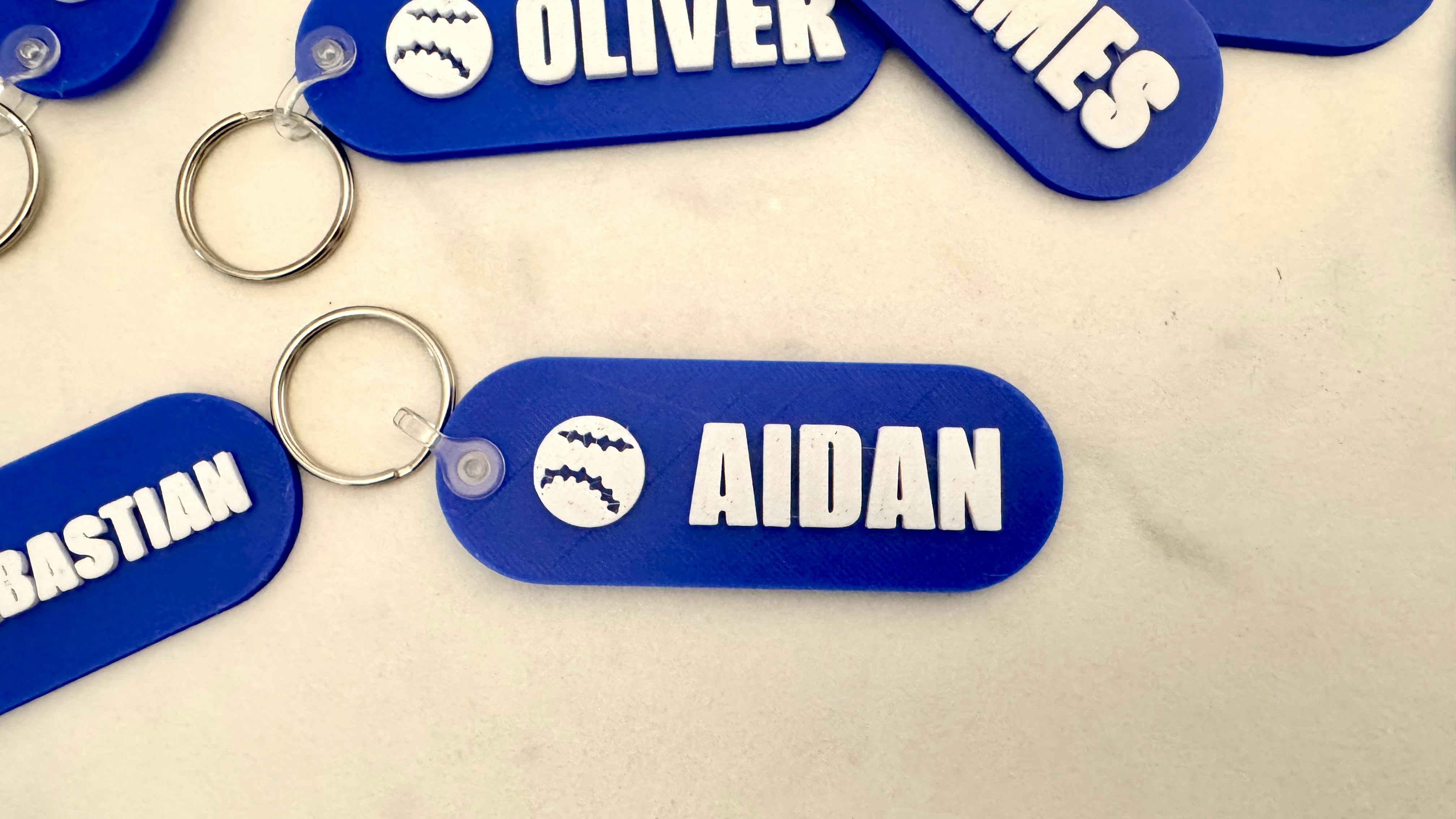 Emoji Name Tag Keychain 3D