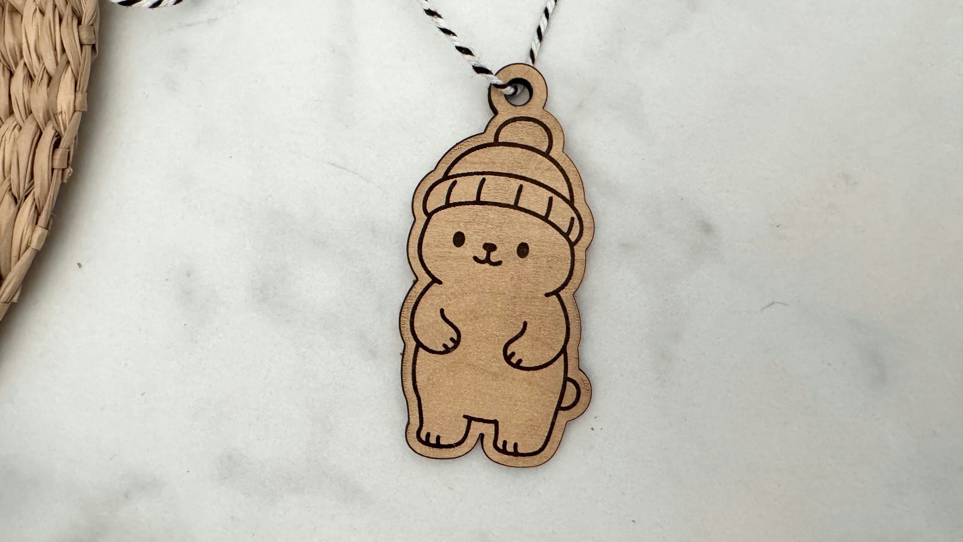 Bear with Beanie 2 Ornament